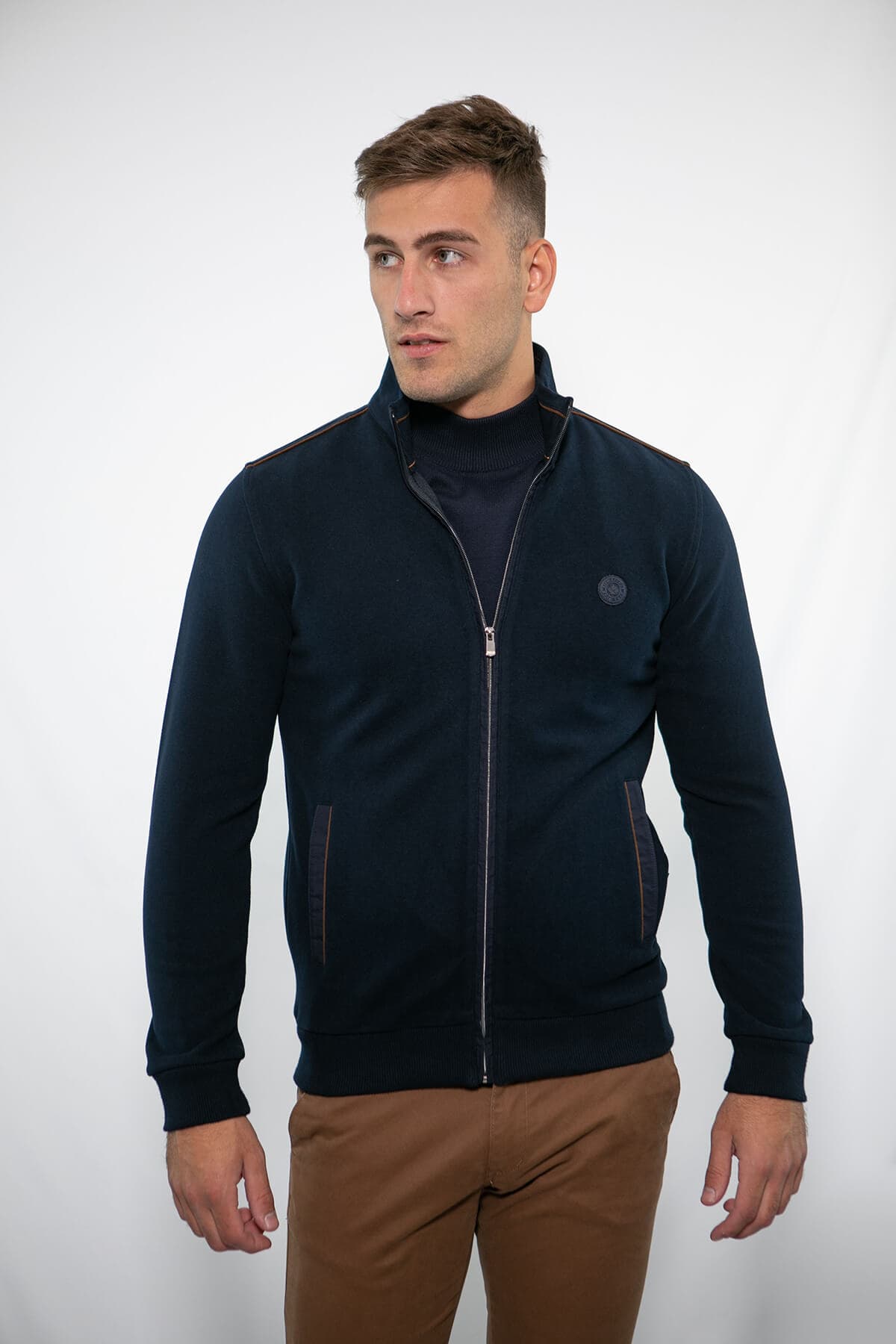 Side Effect Πλεκτή Ζακέτα - Σκούρο‌‌ μπλε