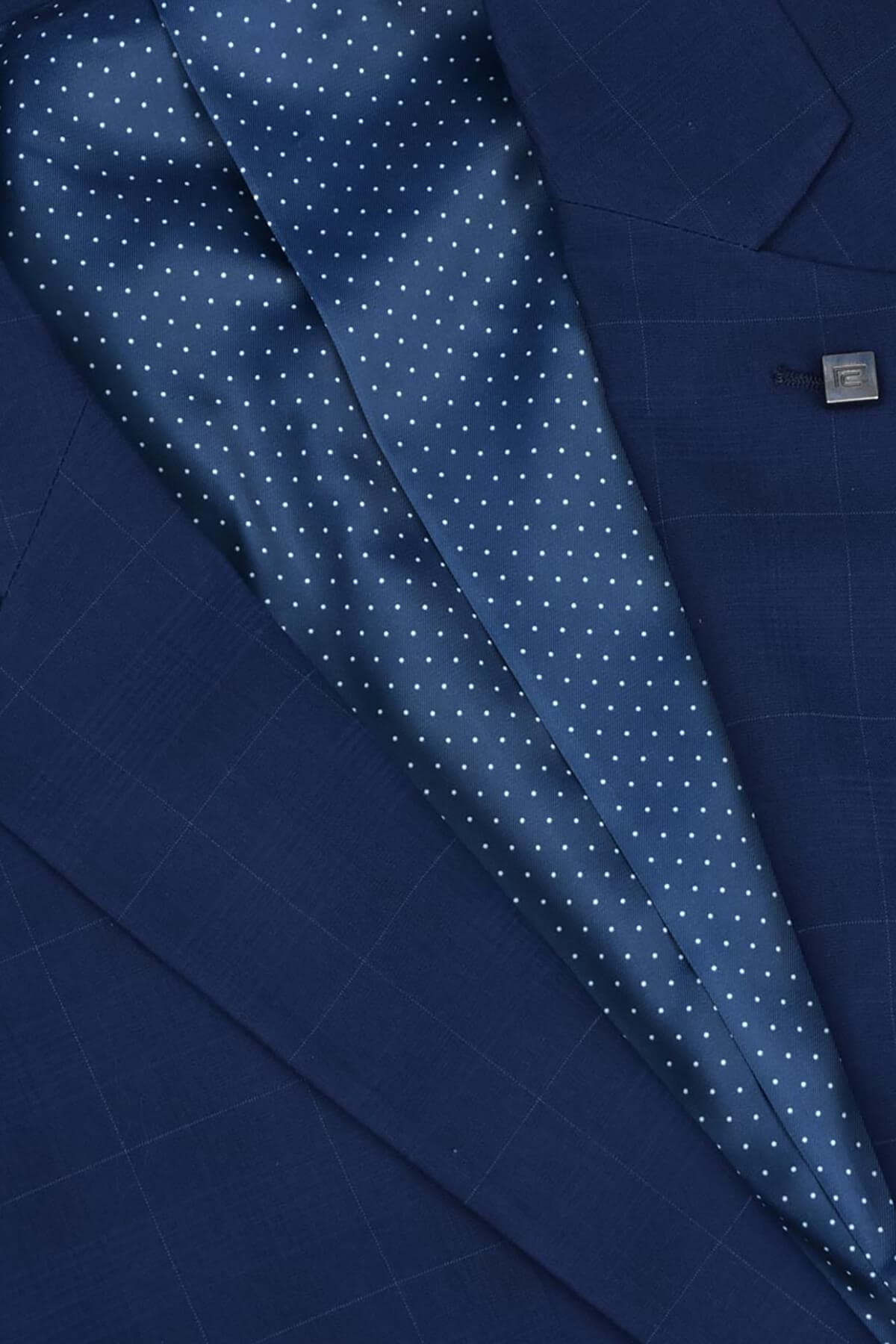 Leonardo Uomo Κοστούμι Καρό - Σκούρο‌‌ μπλε - S20LU1530229