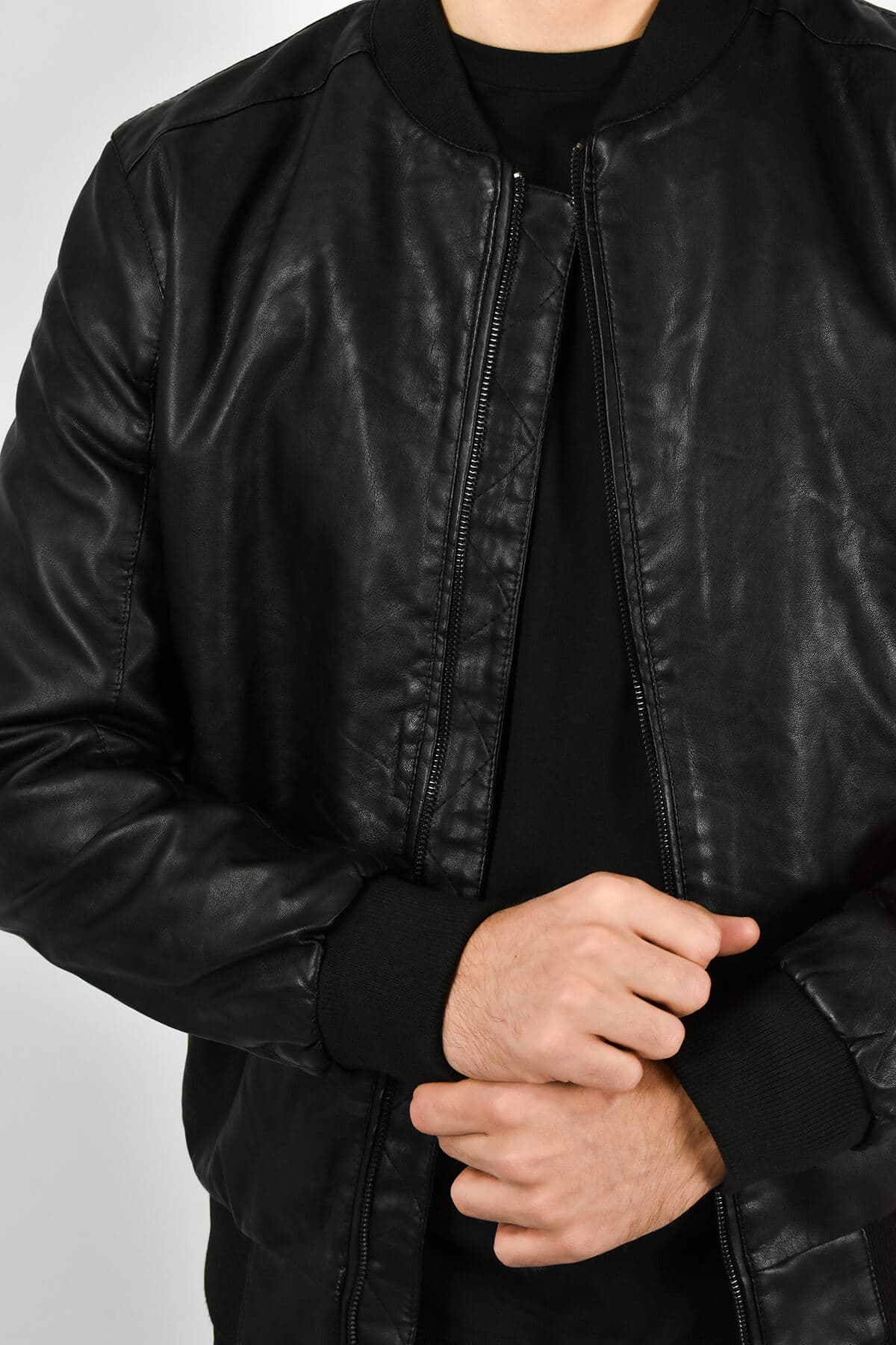 Urbane Fashion Δερμάτινο Μπουφάν