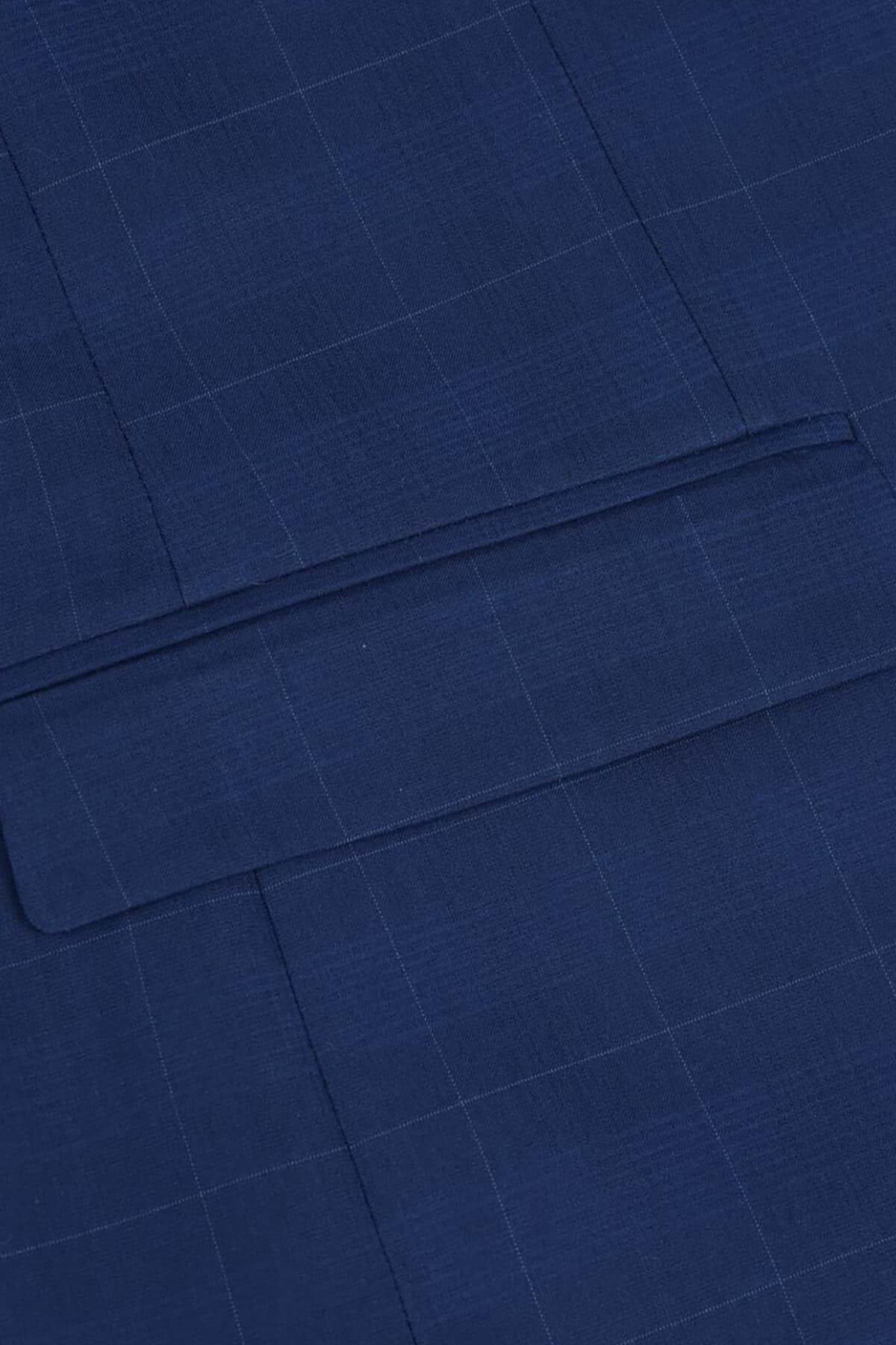 Leonardo Uomo Κοστούμι Καρό - Σκούρο‌‌ μπλε - S20LU1530229