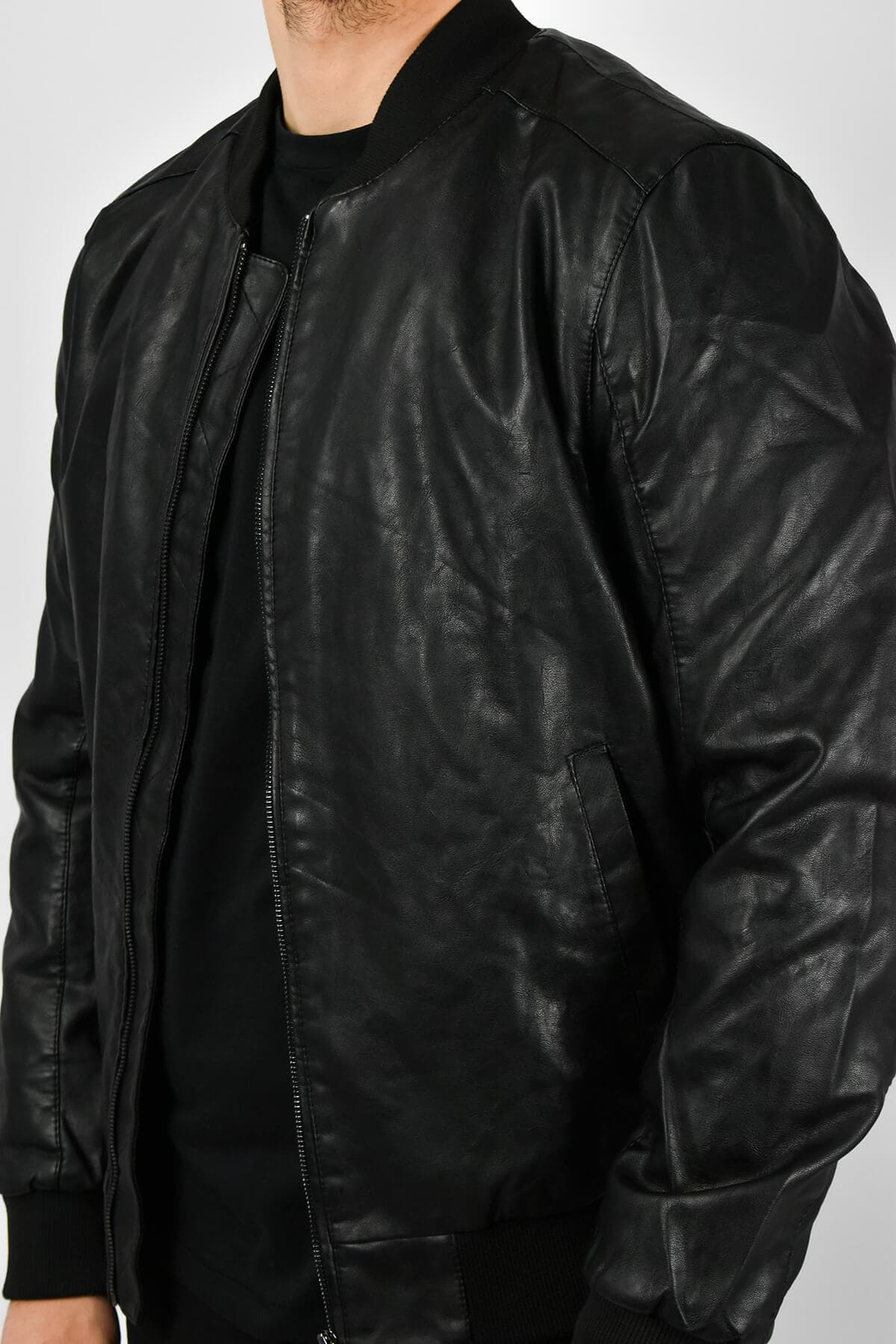 Urbane Fashion Δερμάτινο Μπουφάν