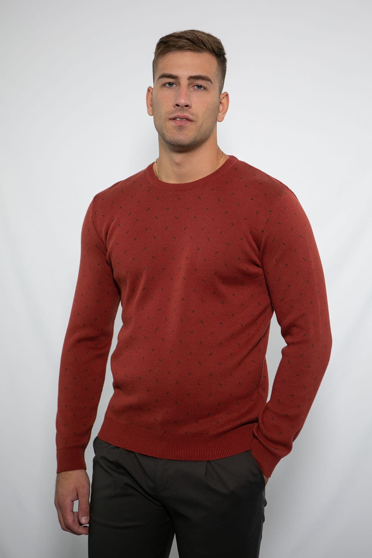Men's Sweaters Side Effect Orange