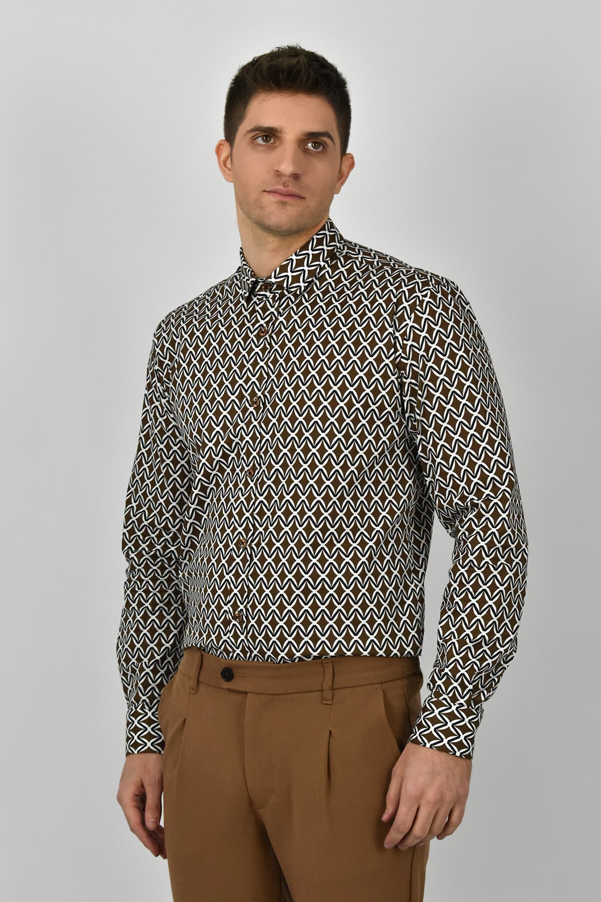 Men's Shirts Makan Brown