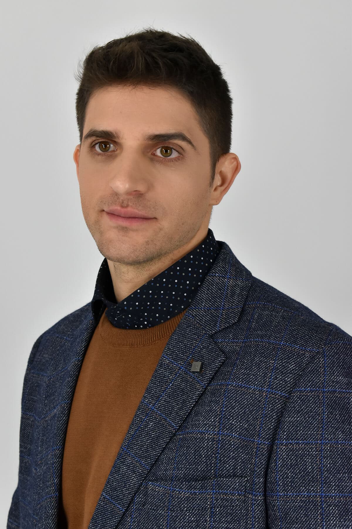 Leonardo Uomo Σακάκι Καρό - Σκούρο‌‌ μπλε - W22LU090122227