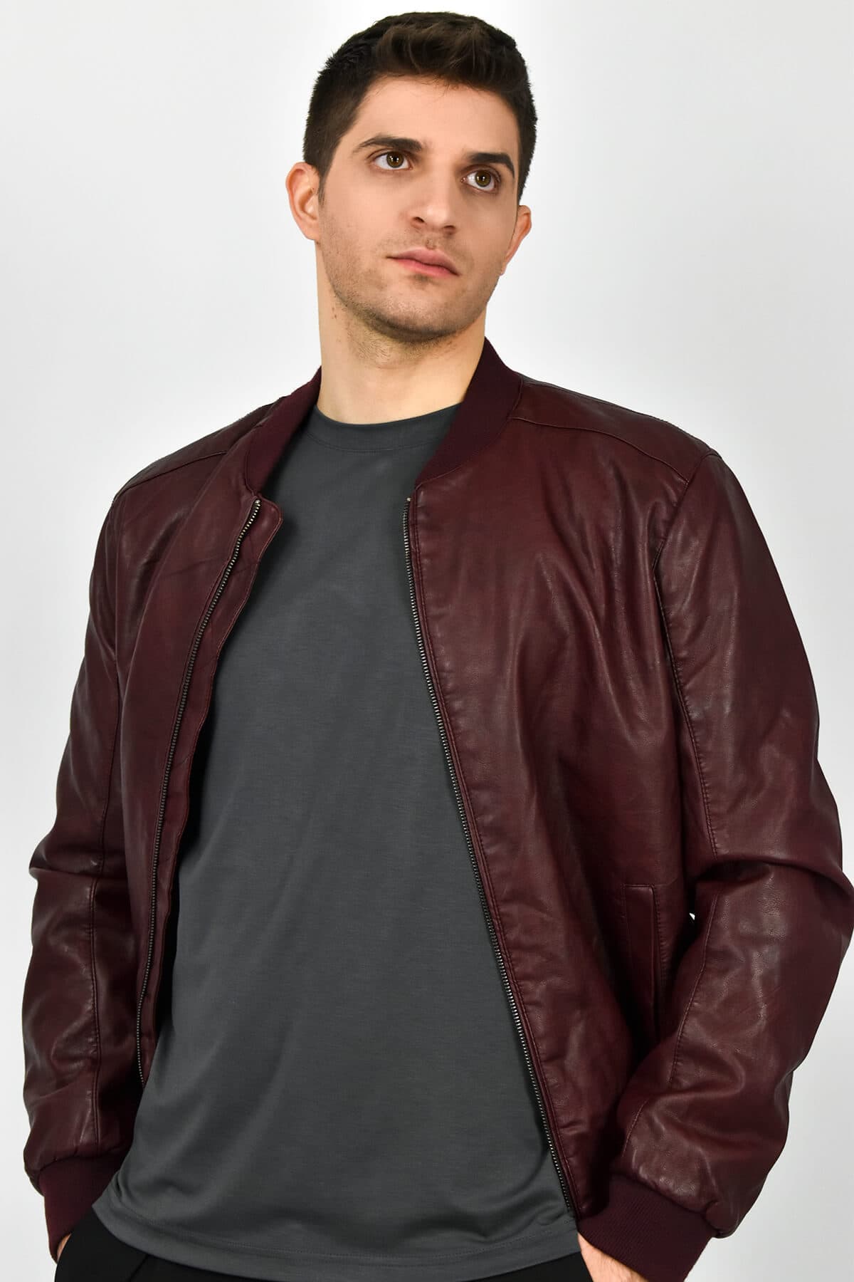 Urbane Fashion Δερμάτινο Μπουφάν