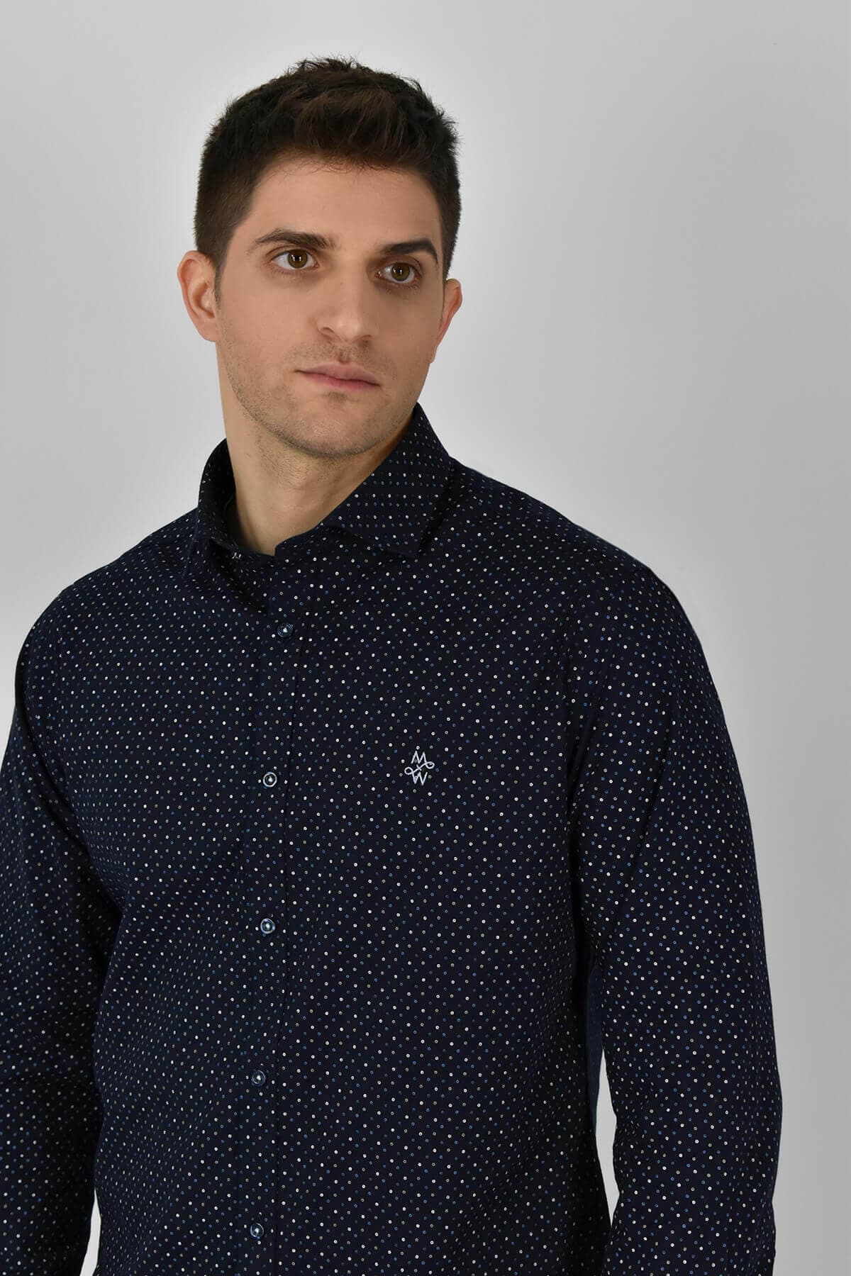 MeAndMy Πουκάμισο Με Μικροσχέδιο - Σκούρο‌‌ μπλε - 5390