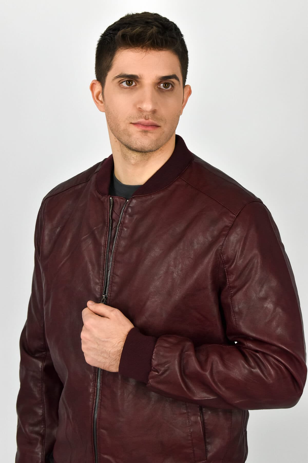 Urbane Fashion Δερμάτινο Μπουφάν