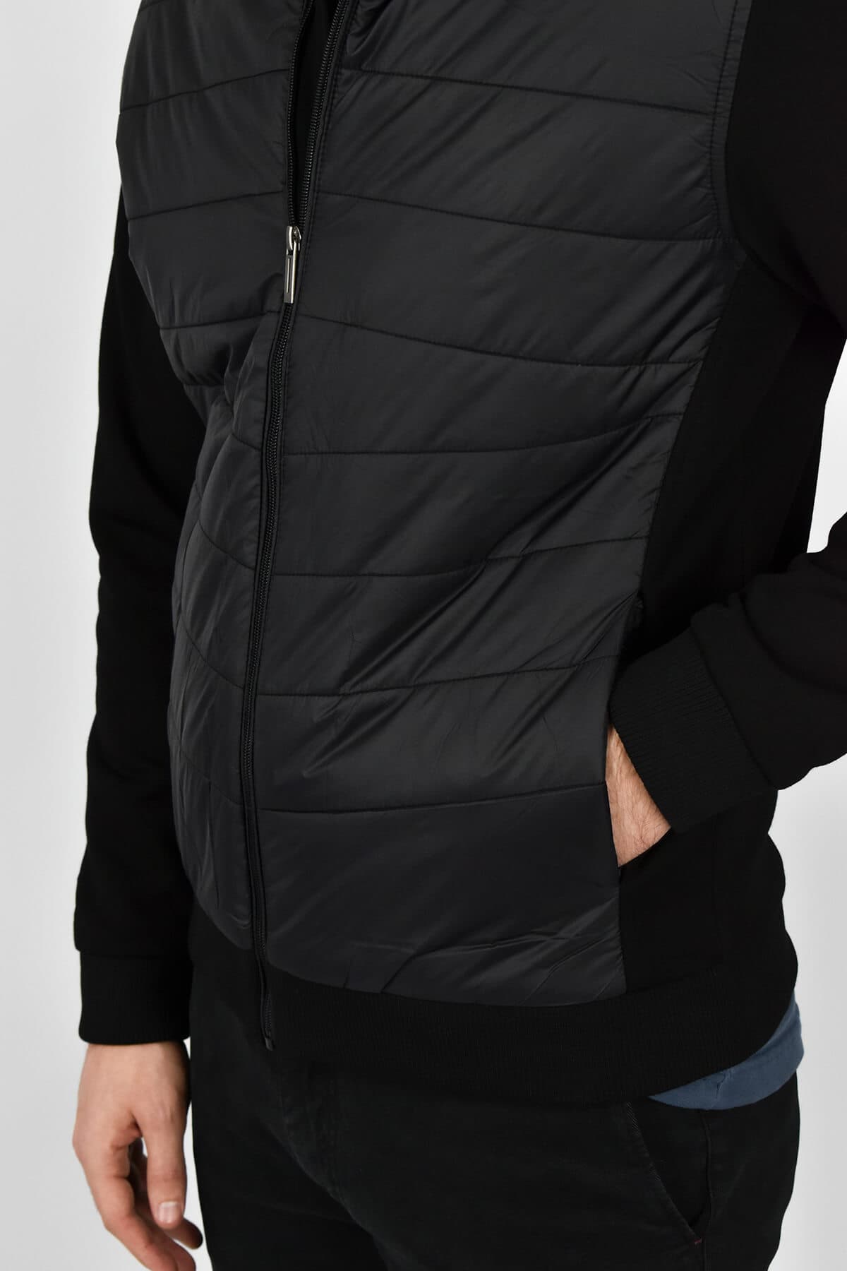 Shutton Blue Ζακέτα Με Καπιτονέ Εφέ - Μαύρο - Punto Caballero Q-Felix