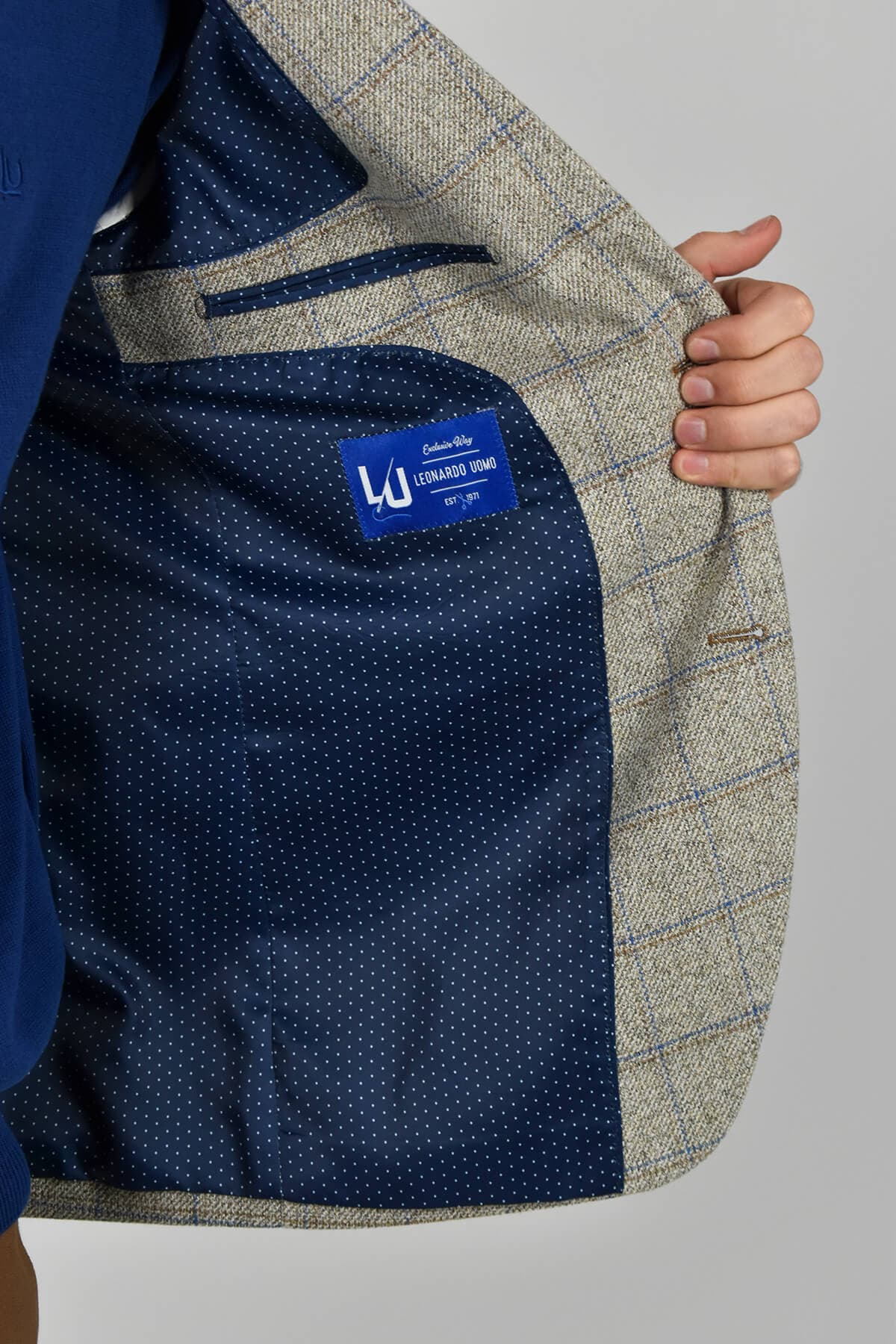 Leonardo Uomo Σακάκι Καρό