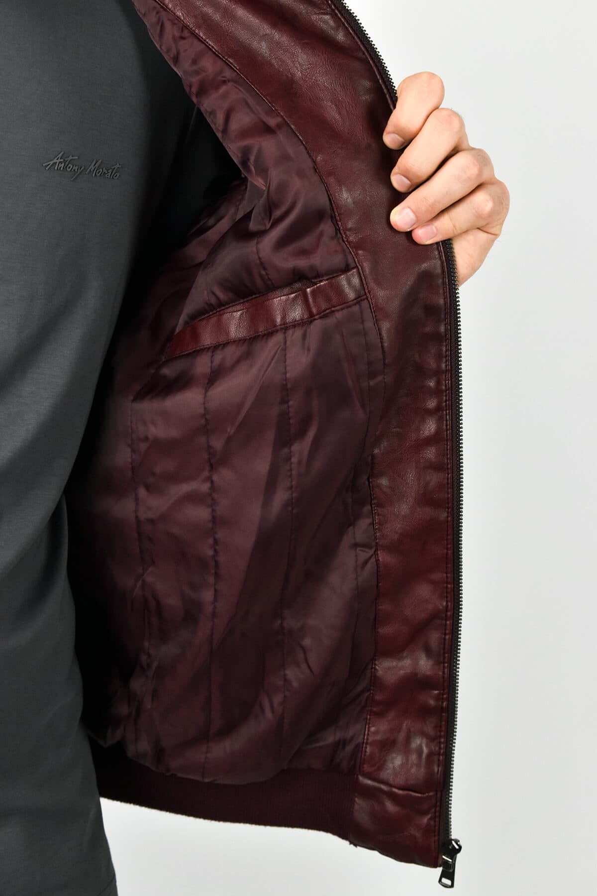 Urbane Fashion Δερμάτινο Μπουφάν