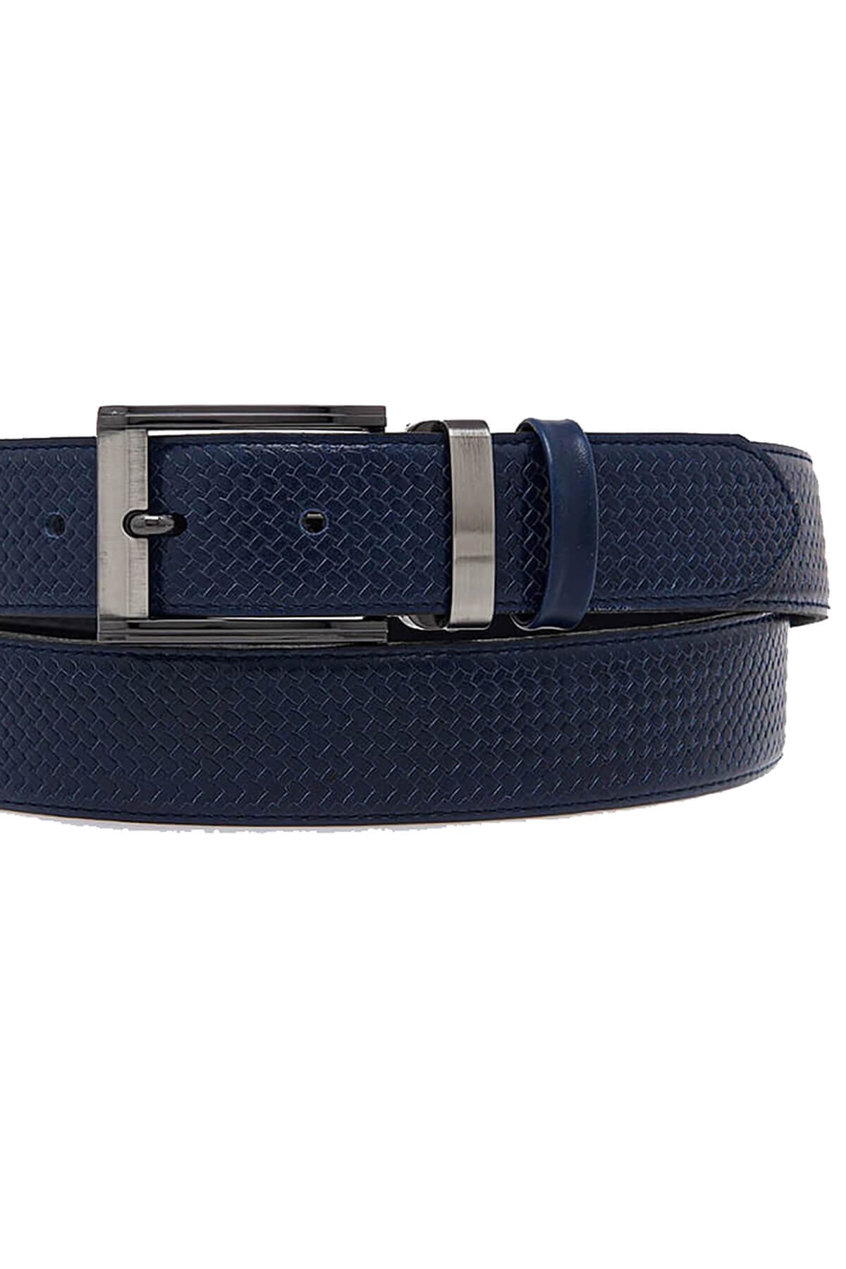 William G Δερμάτινη Ζώνη - Σκούρο‌‌ μπλε - 040177