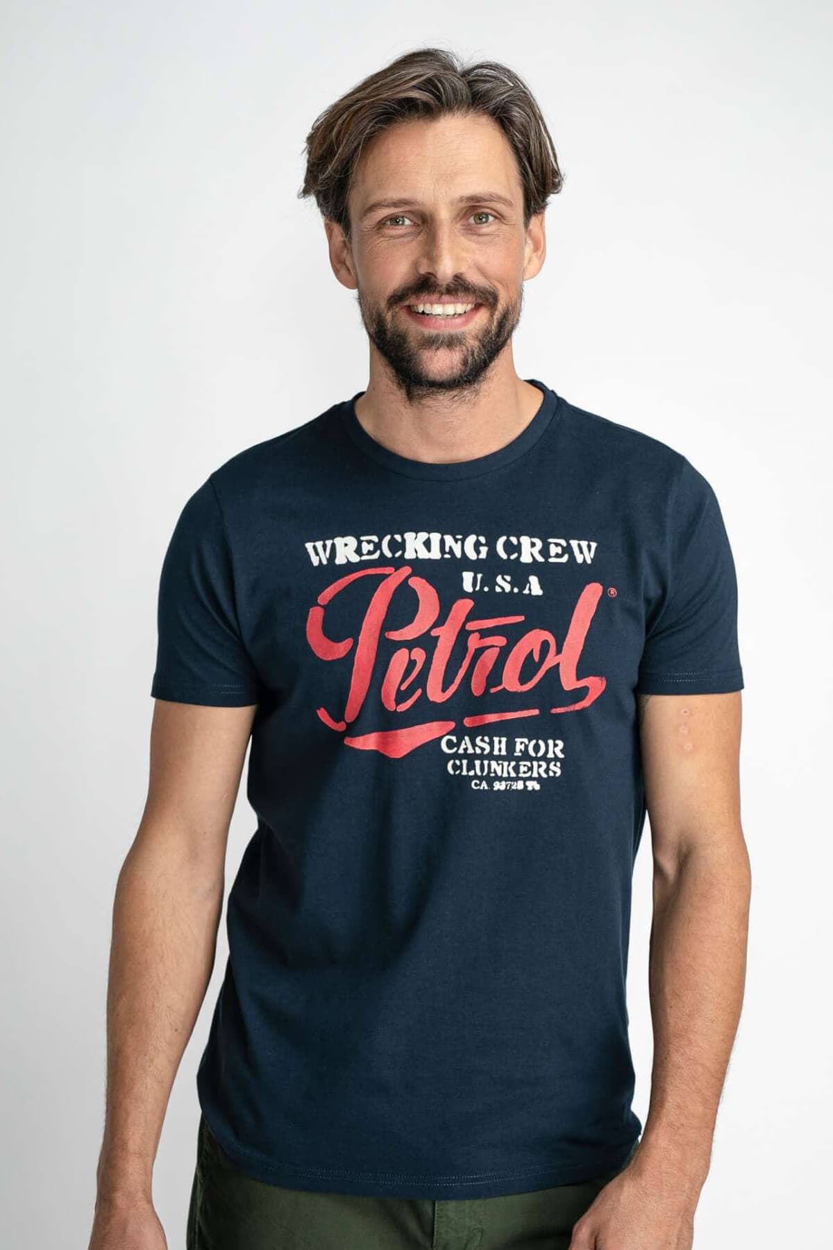 Petrol Industries Logo T-shirt - Σκούρο‌‌ μπλε