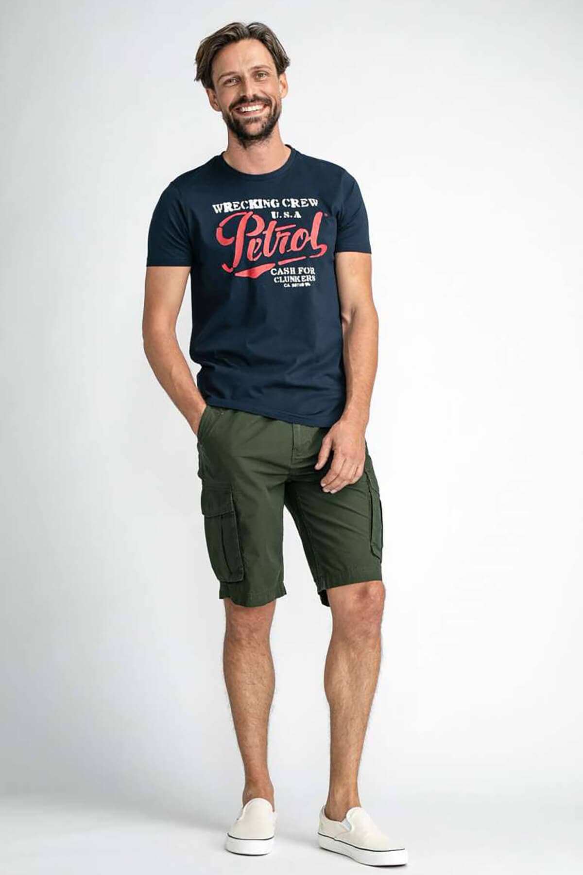 Petrol Industries Logo T-shirt - Σκούρο‌‌ μπλε