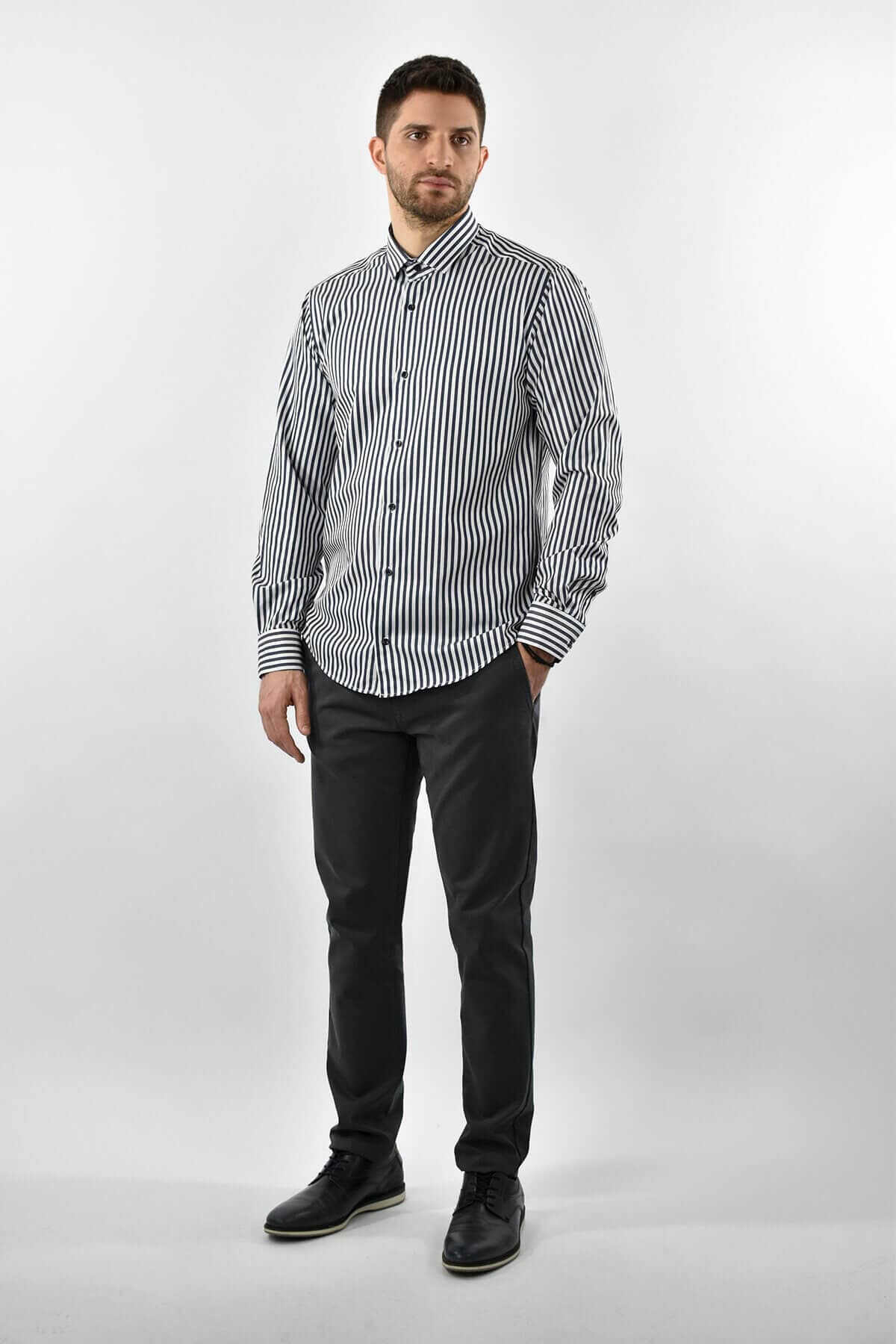 Men's Chino Pants Red Wave Gray