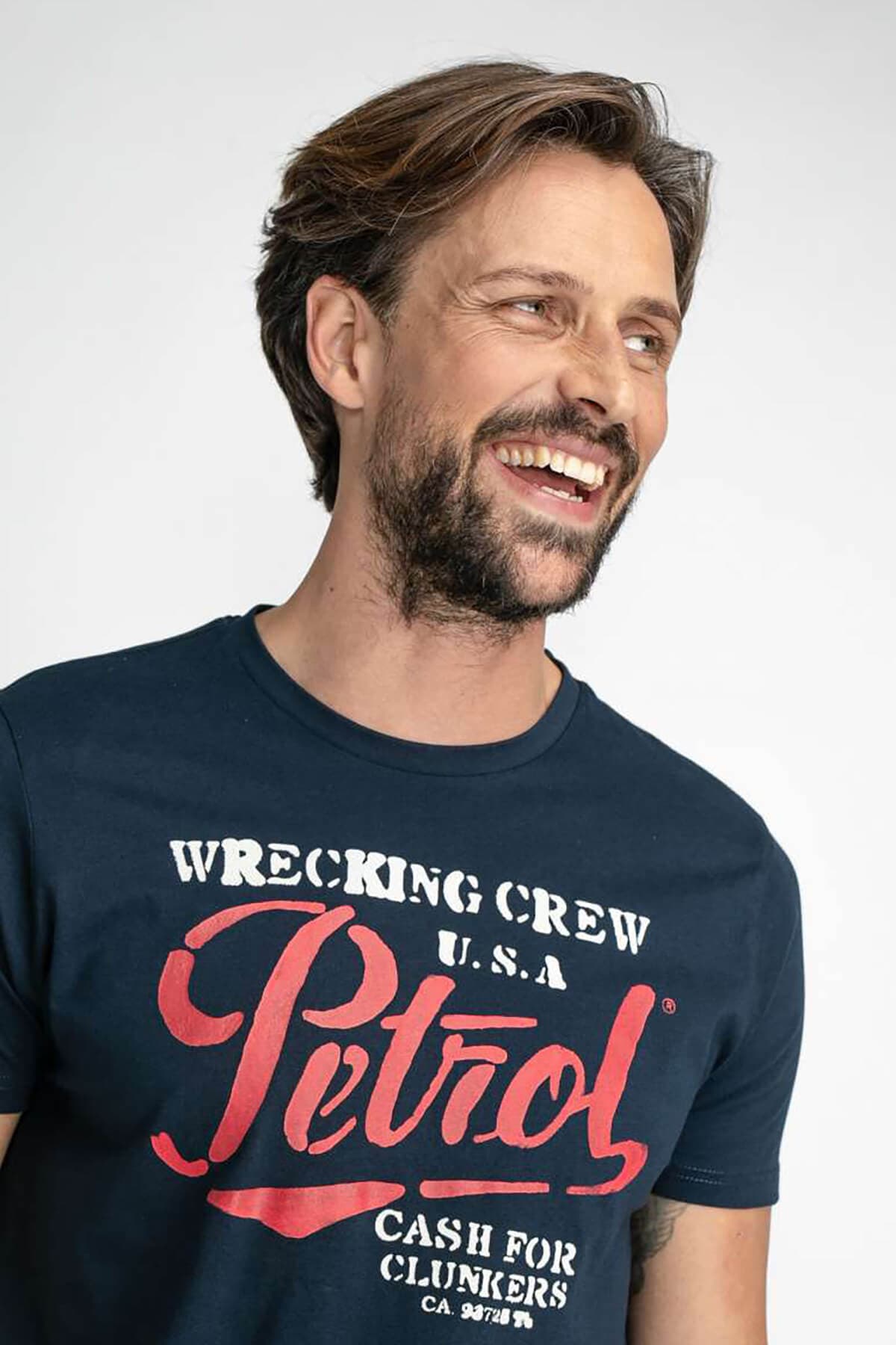 Petrol Industries Logo T-shirt - Σκούρο‌‌ μπλε