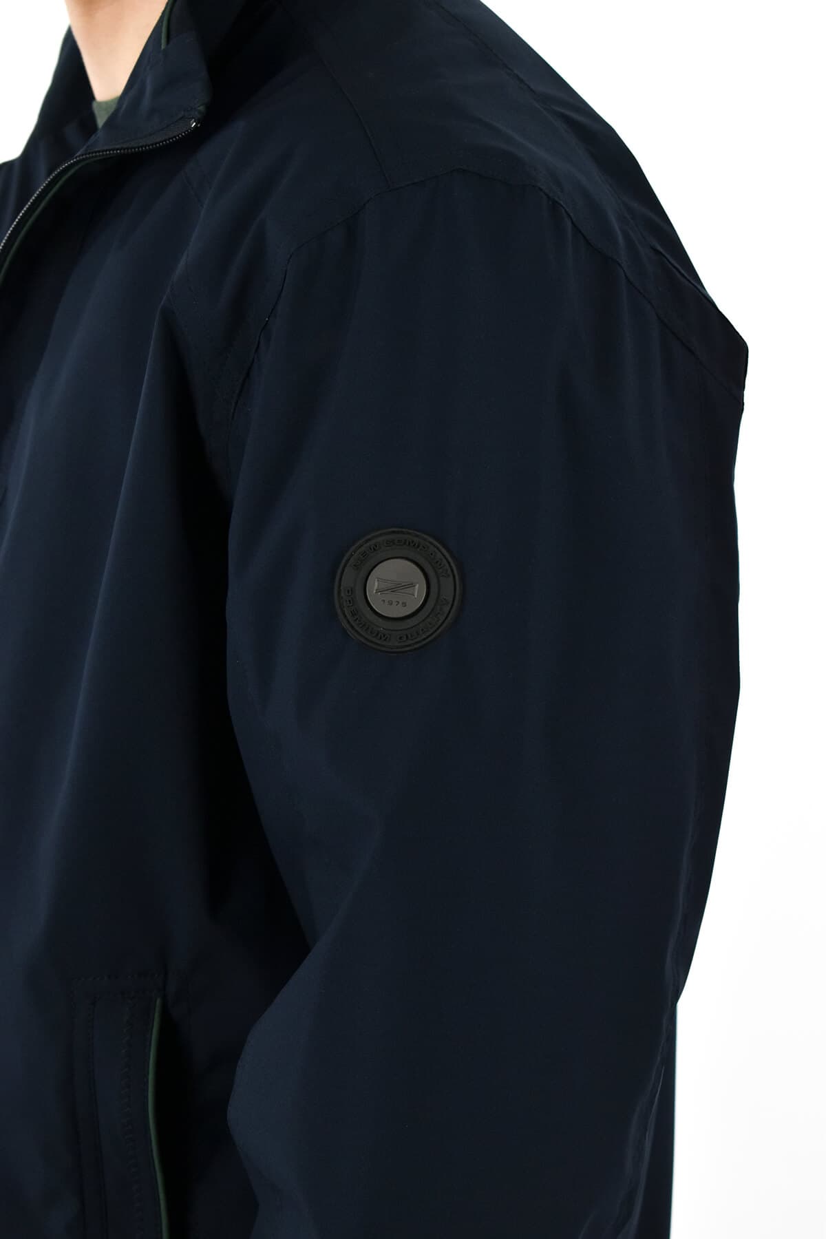 New Company Μπουφάν Χωρίς Επένδυση Και Σπαστό Γιακά - Σκούρο‌‌ μπλε - 2056