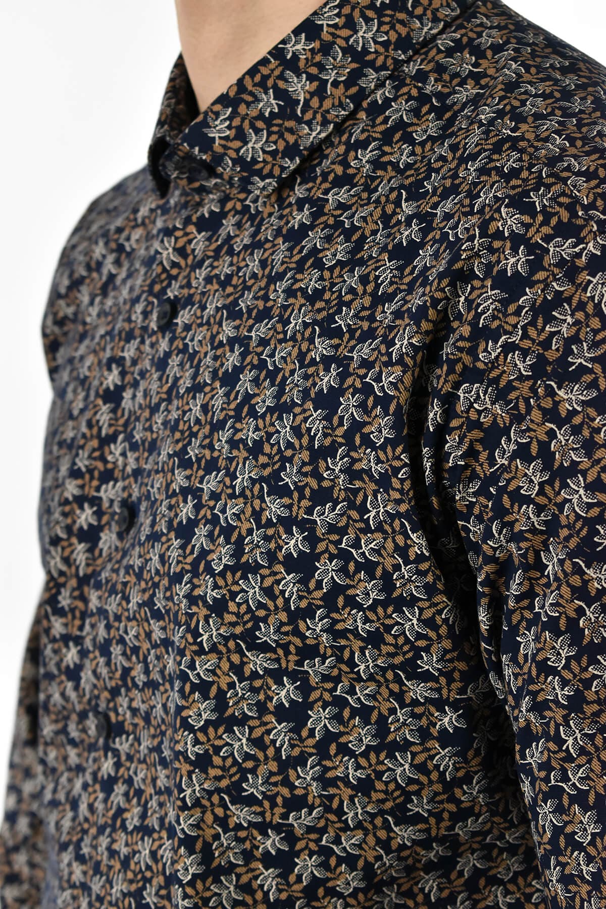 Endeson Πουκάμισο Με Μικροσχέδιο - Σκούρο‌‌ μπλε - 7195