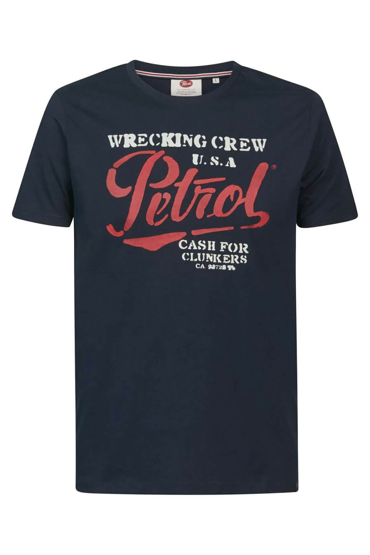 Petrol Industries Logo T-shirt - Σκούρο‌‌ μπλε