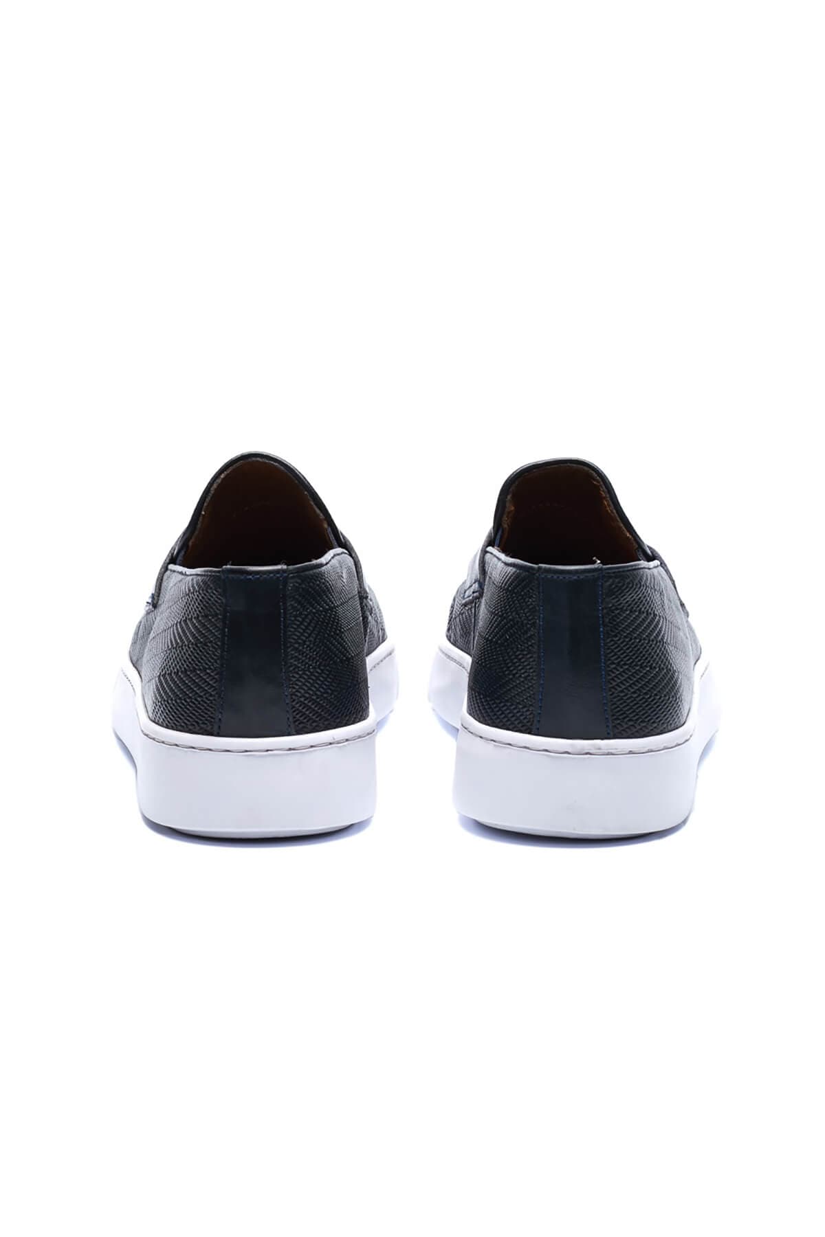 Giacomo Carlo Leather Loafer - Σκούρο‌‌ μπλε - BY880