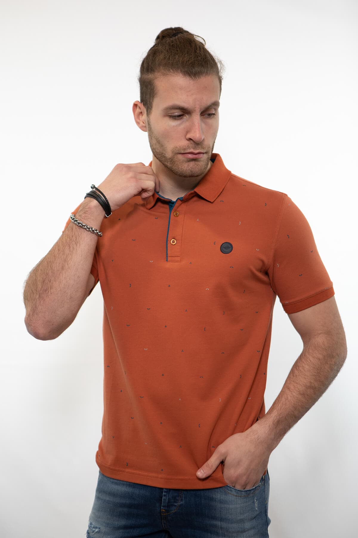 Side Effect Μπλούζα Πόλο Με Μικροσχέδιο