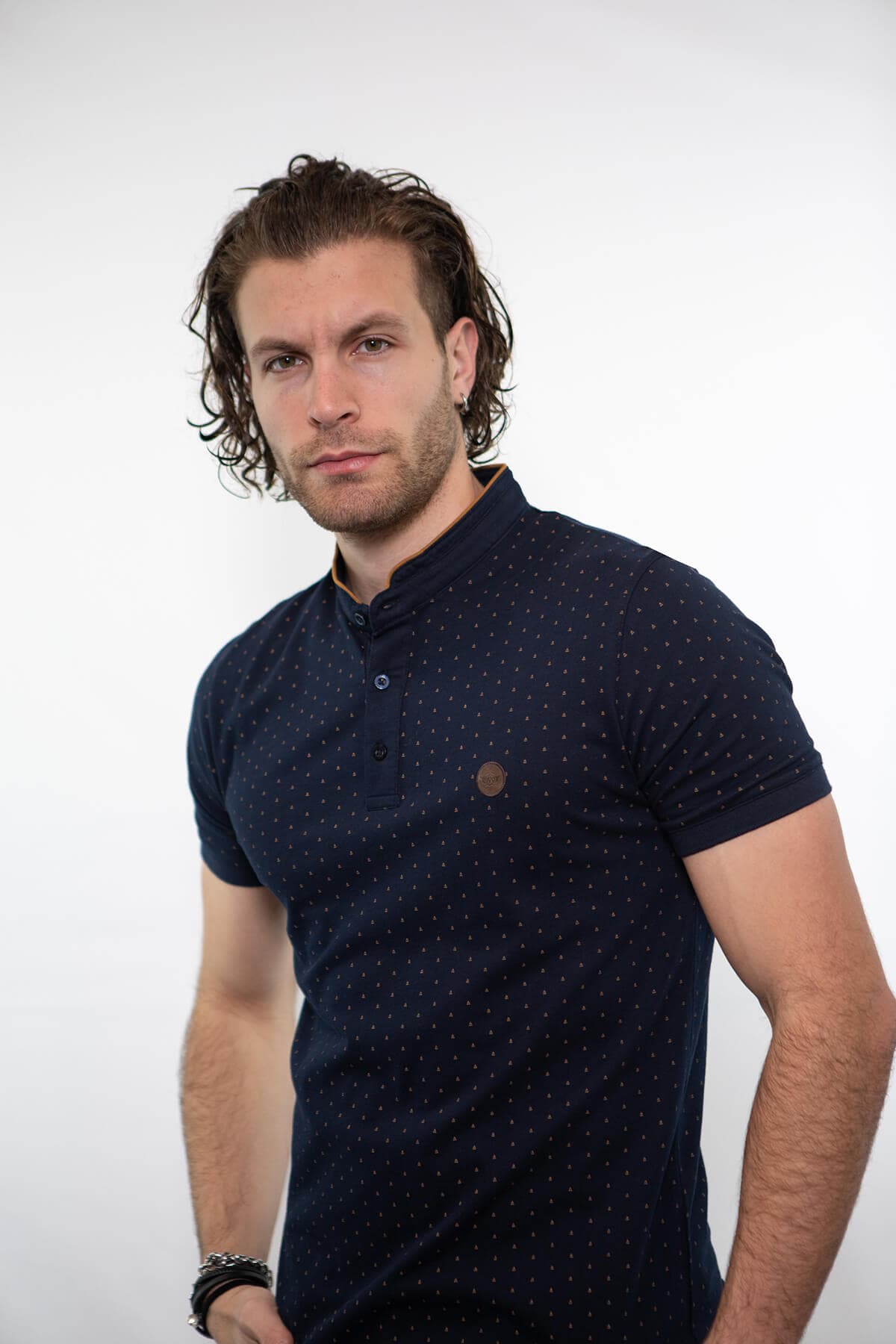 Side Effect Μπλούζα Πόλο Με Μικροσχέδιο - Σκούρο‌‌ μπλε