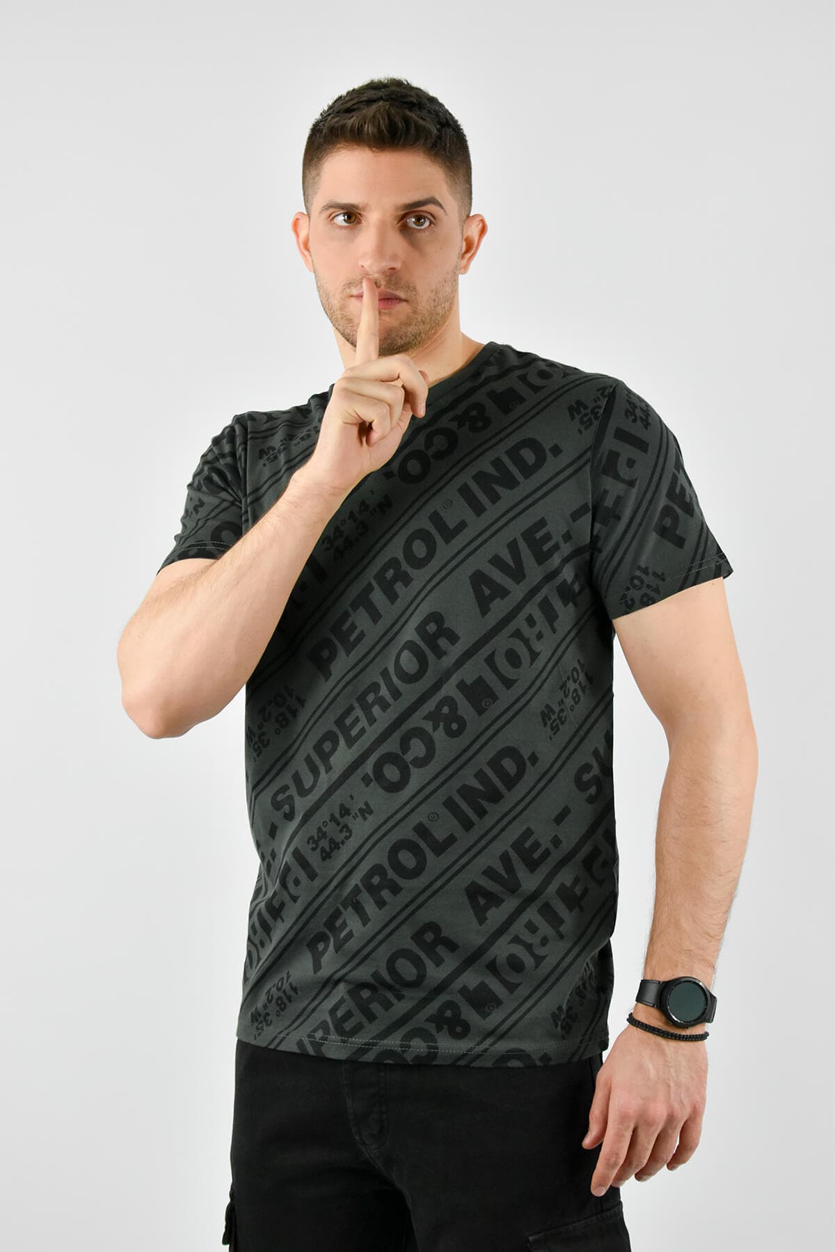 Petrol Industries All-Over Logo T-shirt