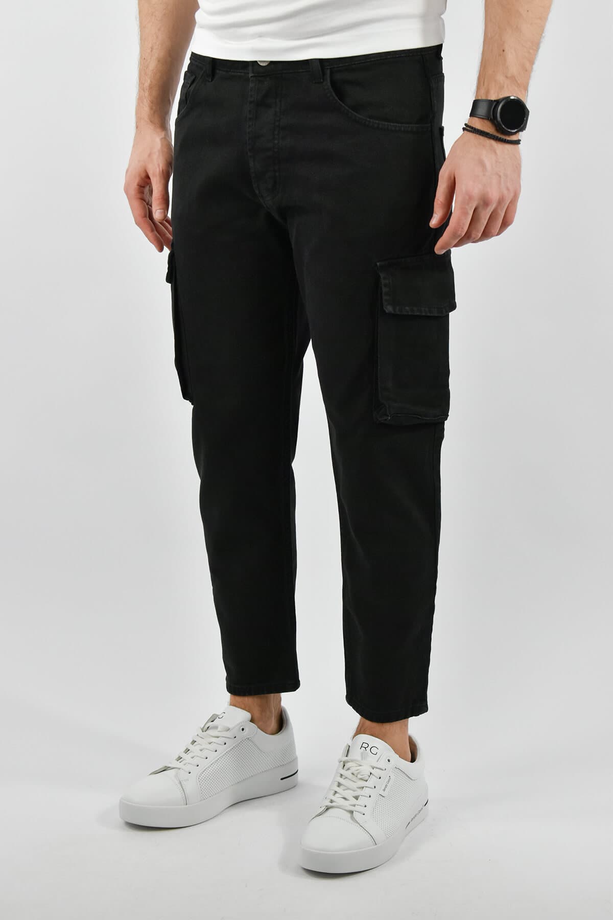 Men's Cargo Pants Justwest Black