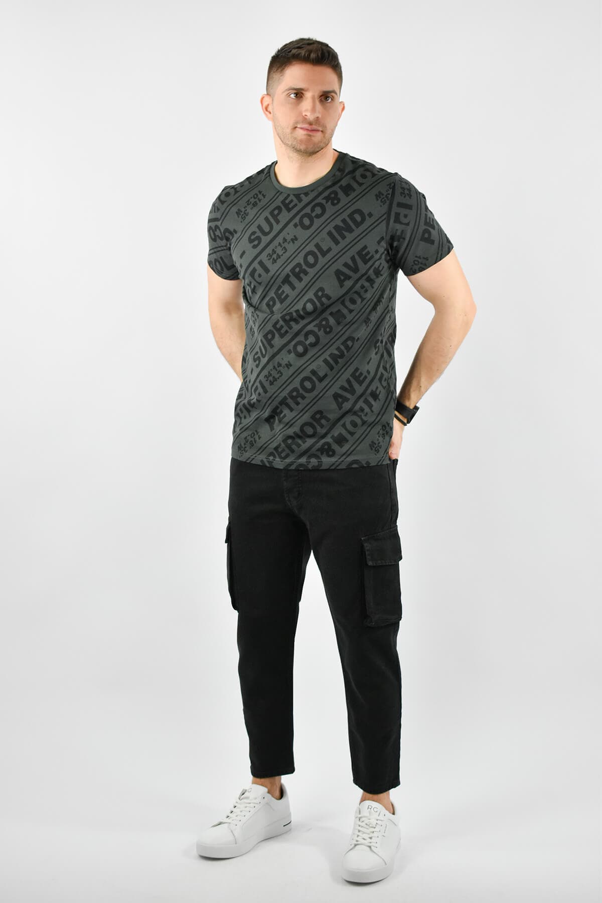 Petrol Industries All-Over Logo T-shirt