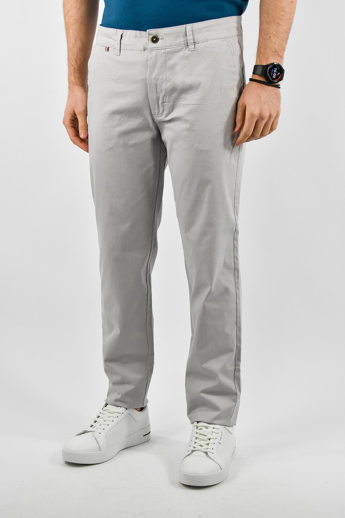 Men's Chino Pants Leonardo Uomo Gray