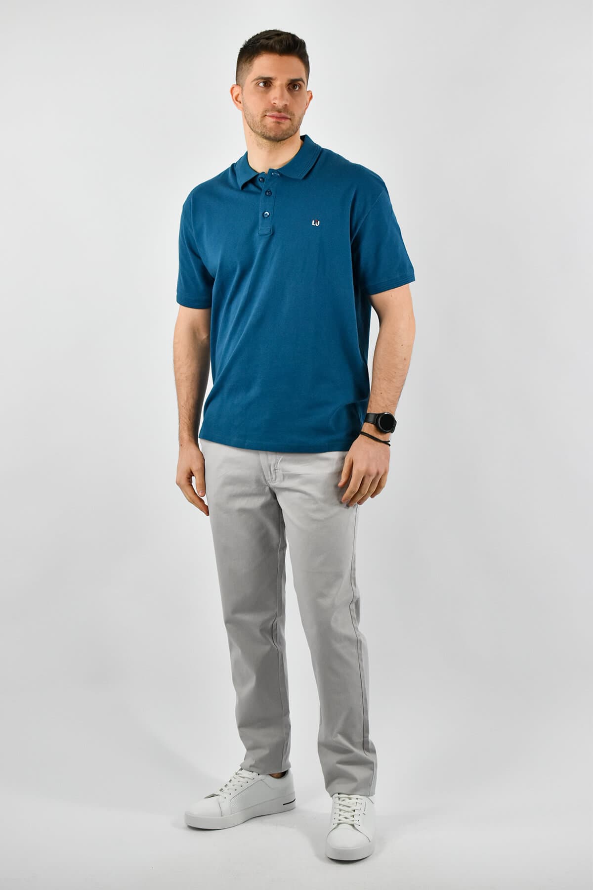 Men's Chino Pants Leonardo Uomo Gray