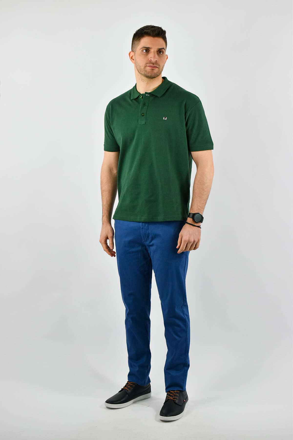 Men's Chino Pants Leonardo Uomo Blue