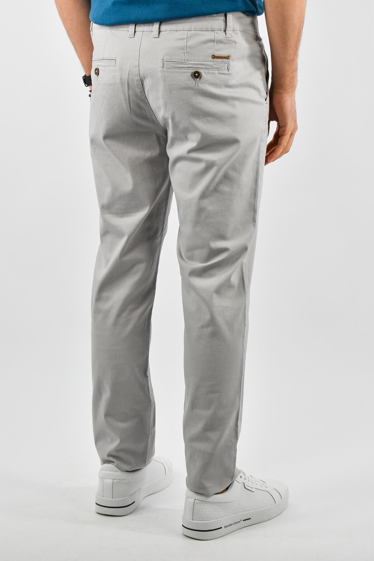 Men's Chino Pants Leonardo Uomo Gray