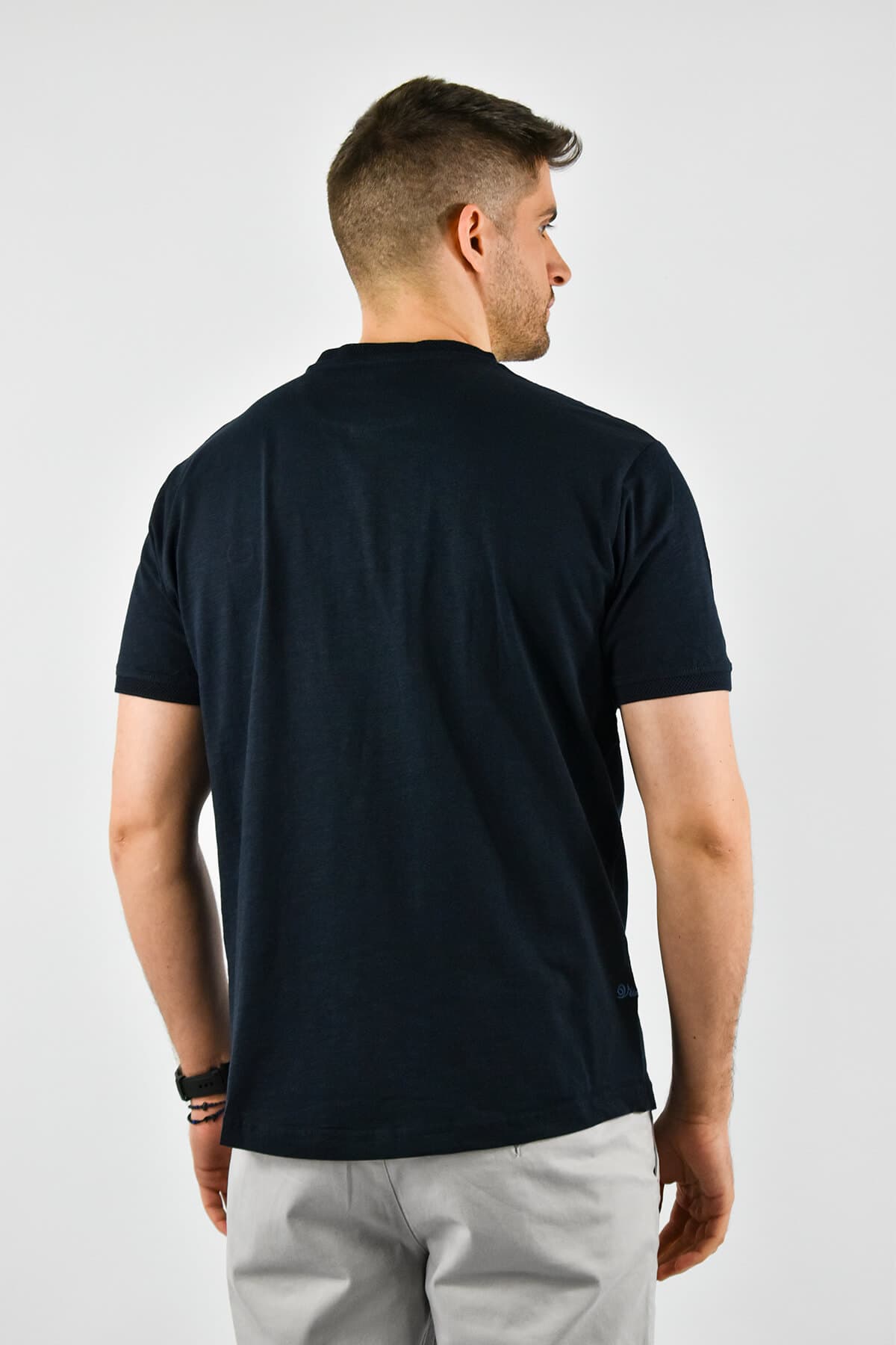 Visconti T-shirt Σε Φλάμα Με Κουμπιά - Σκούρο‌‌ μπλε - 2750