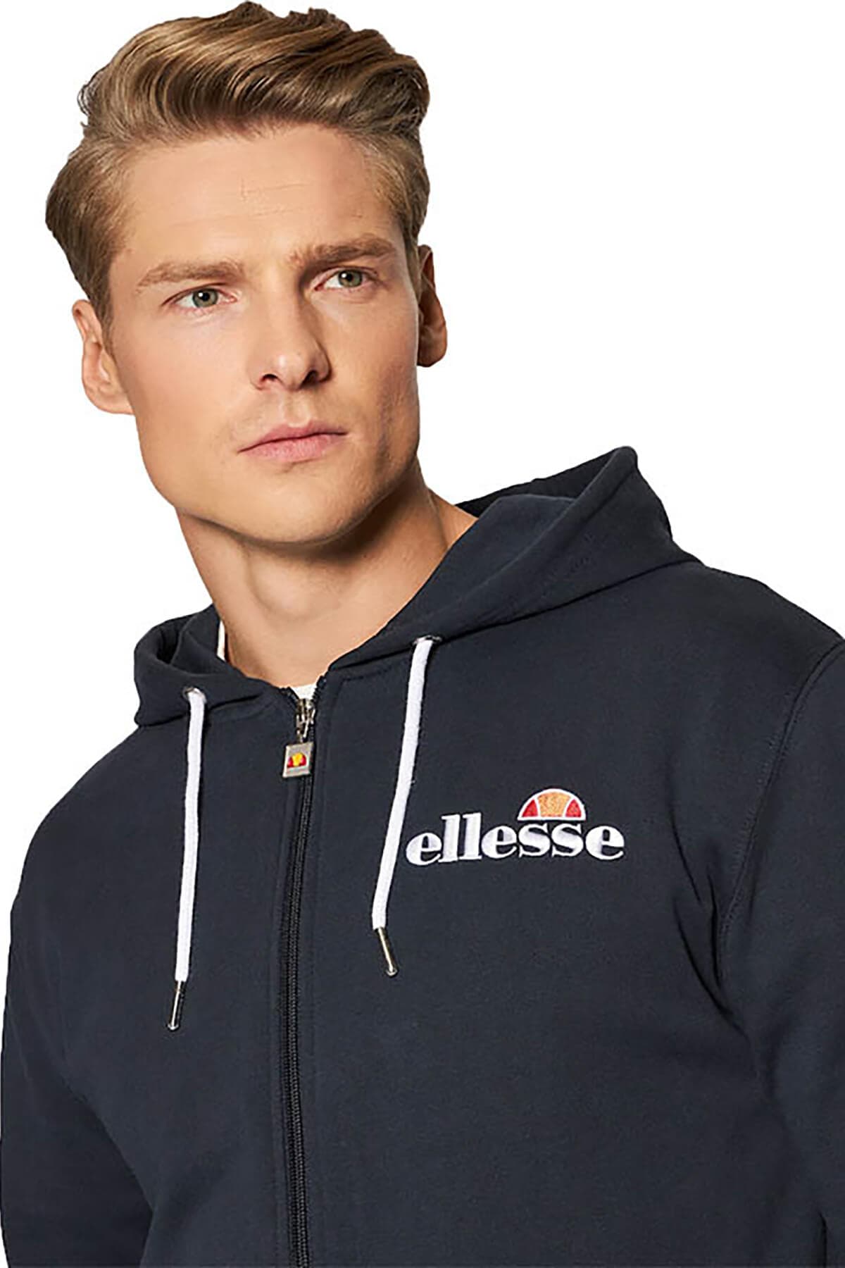 Ellesse Briero FZ Hoody Φούτερ Ζακέτα Ανδρικό - Σκούρο‌‌ μπλε - SHS08782