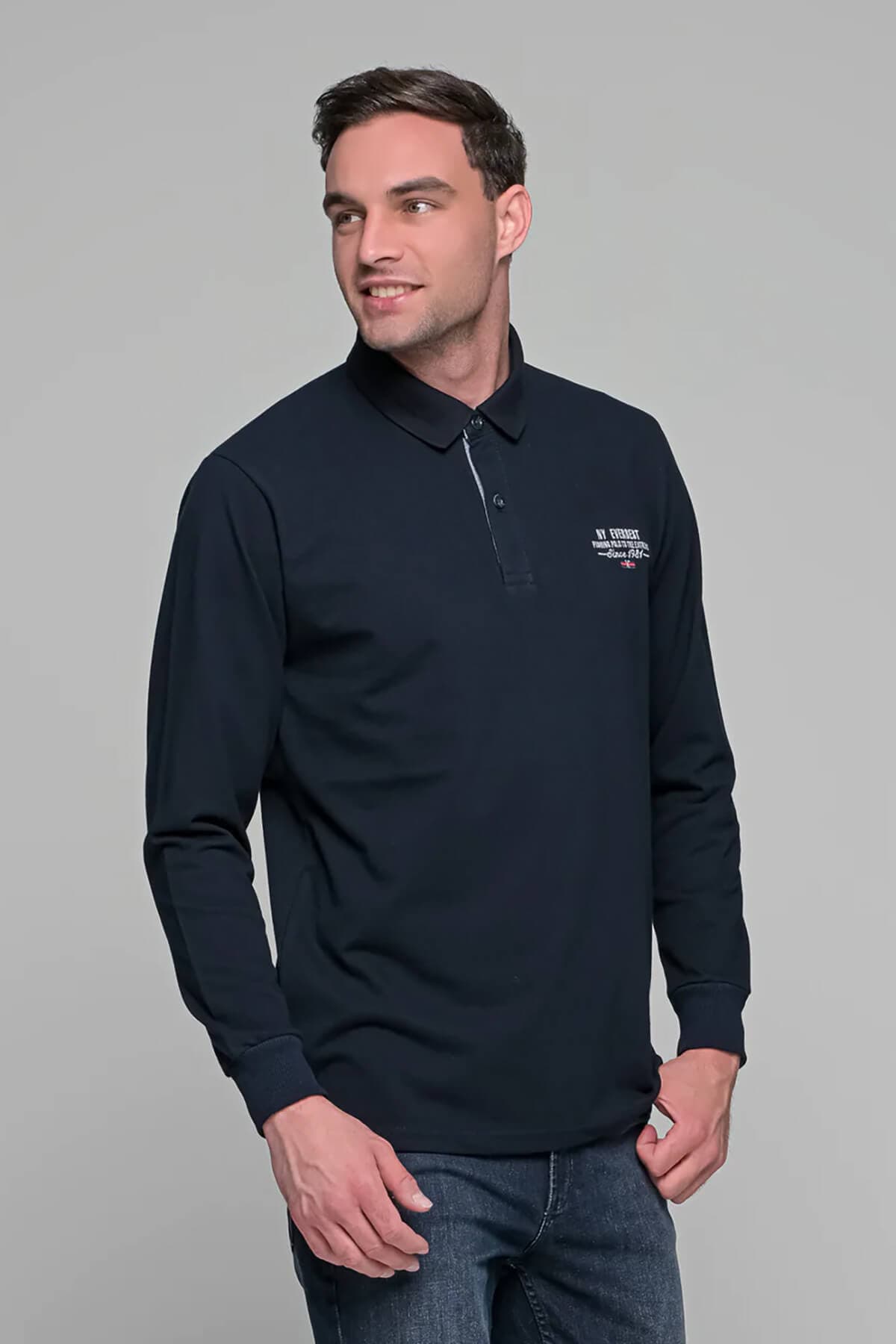 Everbest Πικέ Μπλούζα Πόλο NY Logo - Σκούρο‌‌ μπλε