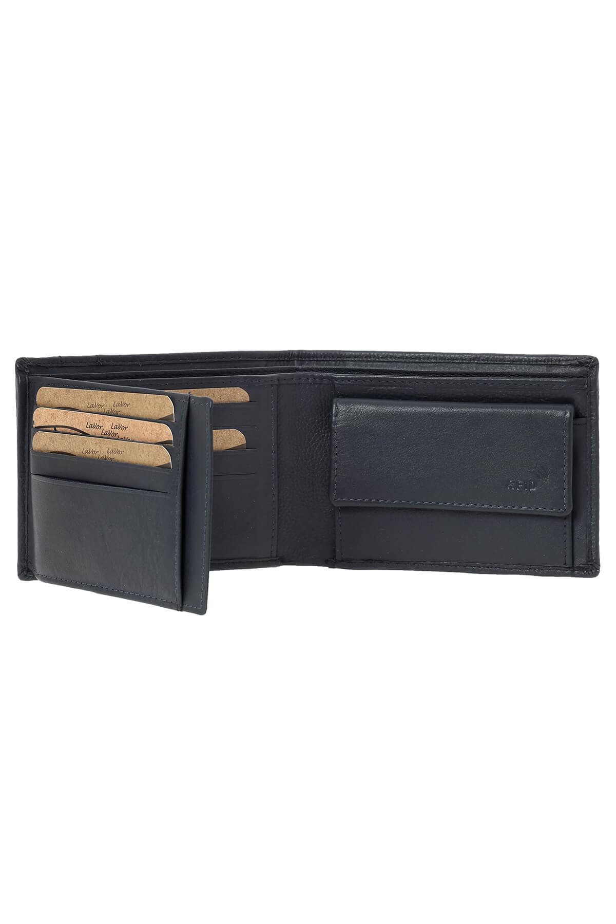 Lavor Δερμάτινο Πορτοφόλι Με RFID - Σκούρο‌‌ μπλε