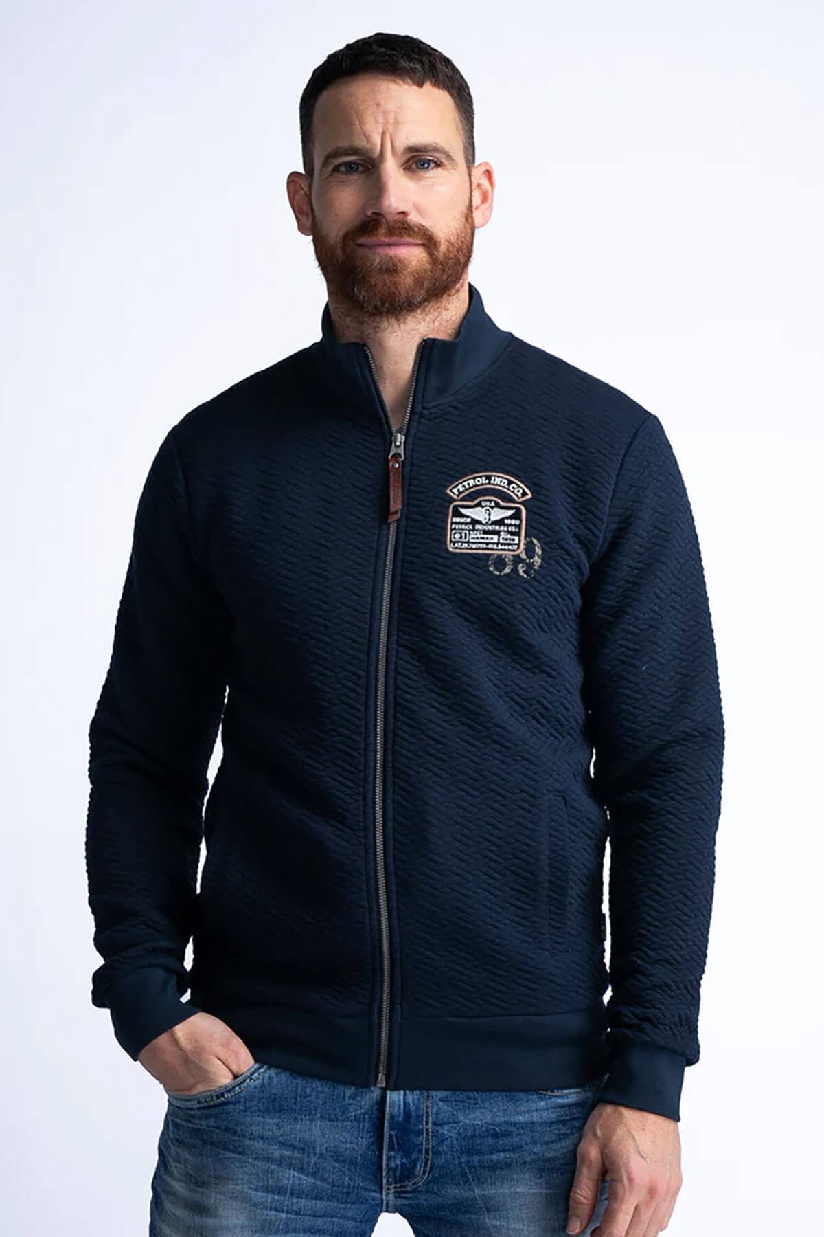 Petrol Industries Vintage Look Ζακέτα Harmony - Σκούρο‌‌ μπλε