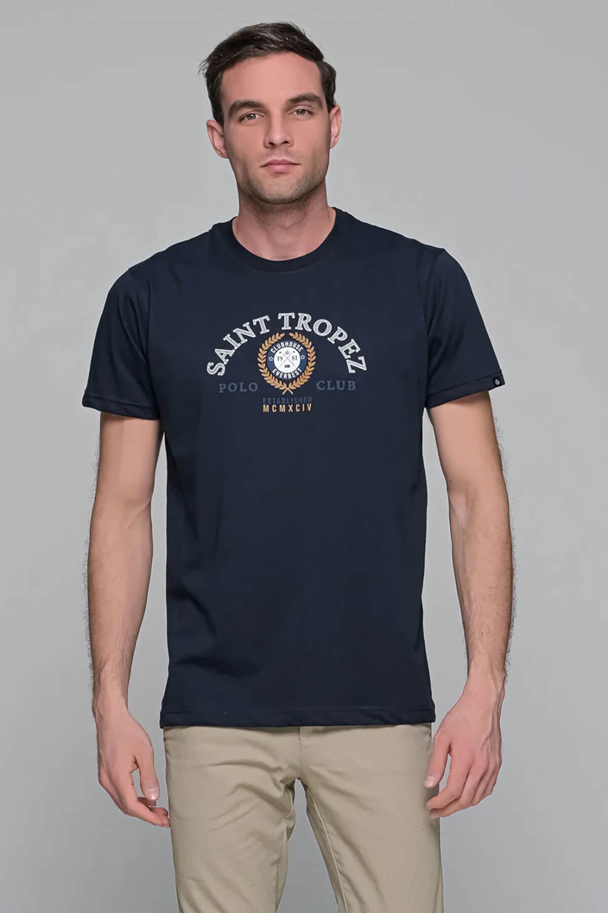 Everbest T-Shirt Με Λογότυπο Saint Tropez - Σκούρο‌‌ μπλε