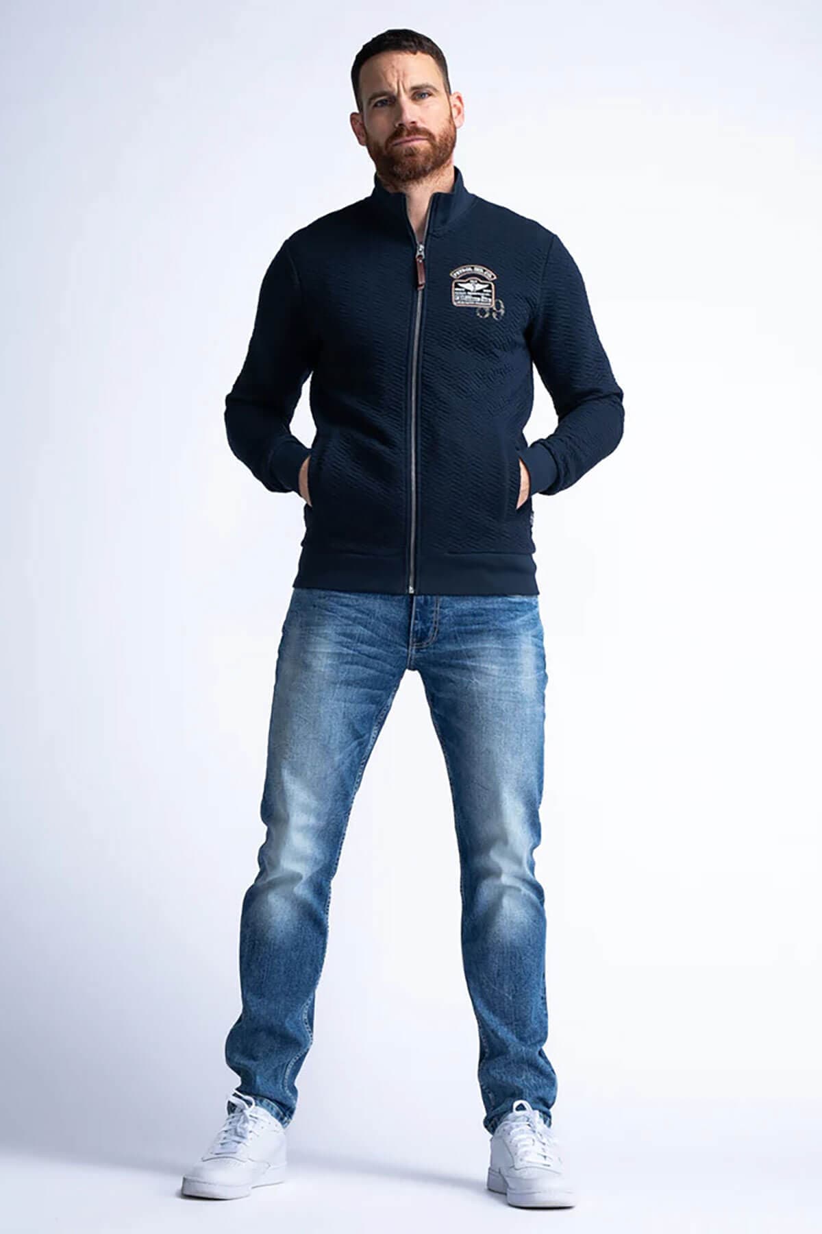 Petrol Industries Vintage Look Ζακέτα Harmony - Σκούρο‌‌ μπλε