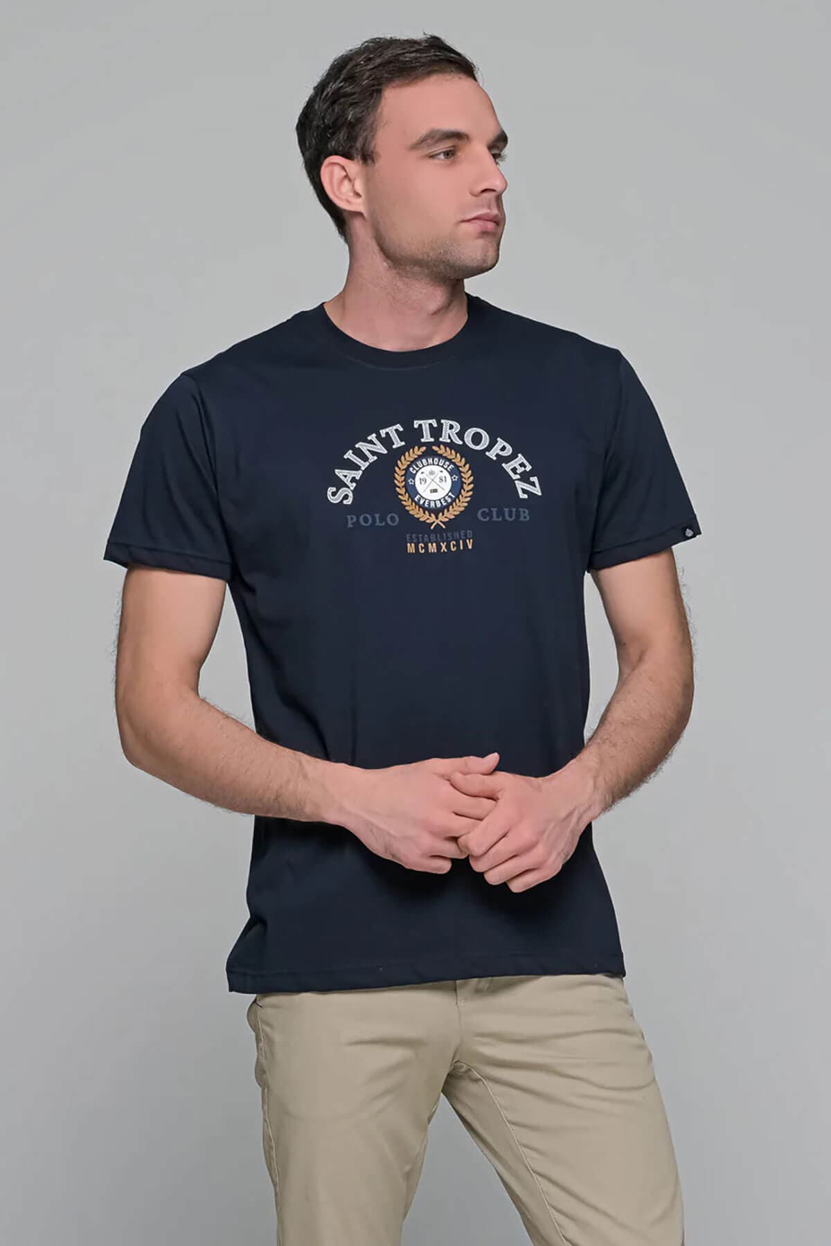 Everbest T-Shirt Με Λογότυπο Saint Tropez - Σκούρο‌‌ μπλε