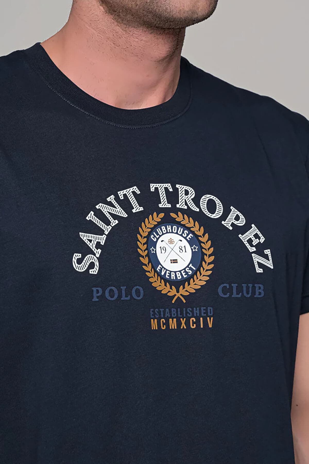 Everbest T-Shirt Με Λογότυπο Saint Tropez - Σκούρο‌‌ μπλε