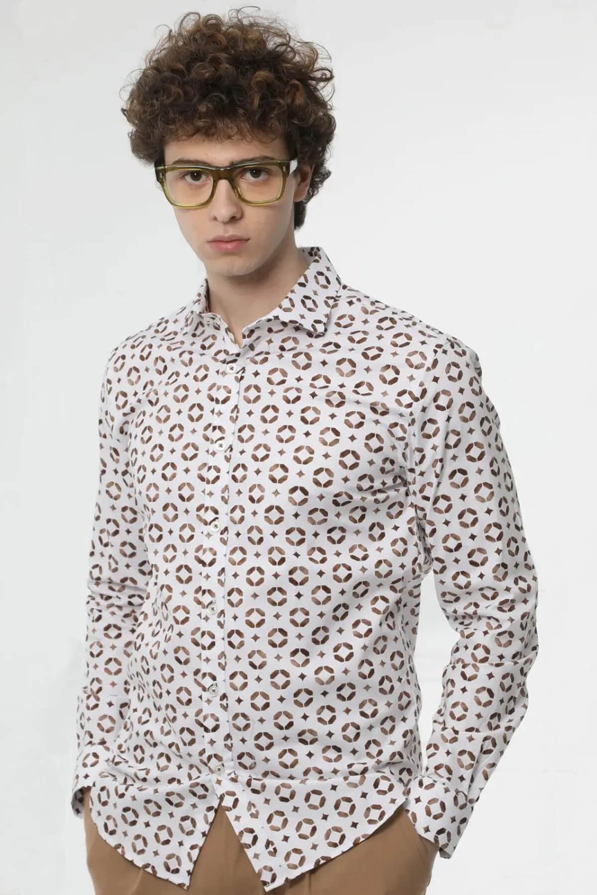 Men's Shirts Makan Beige