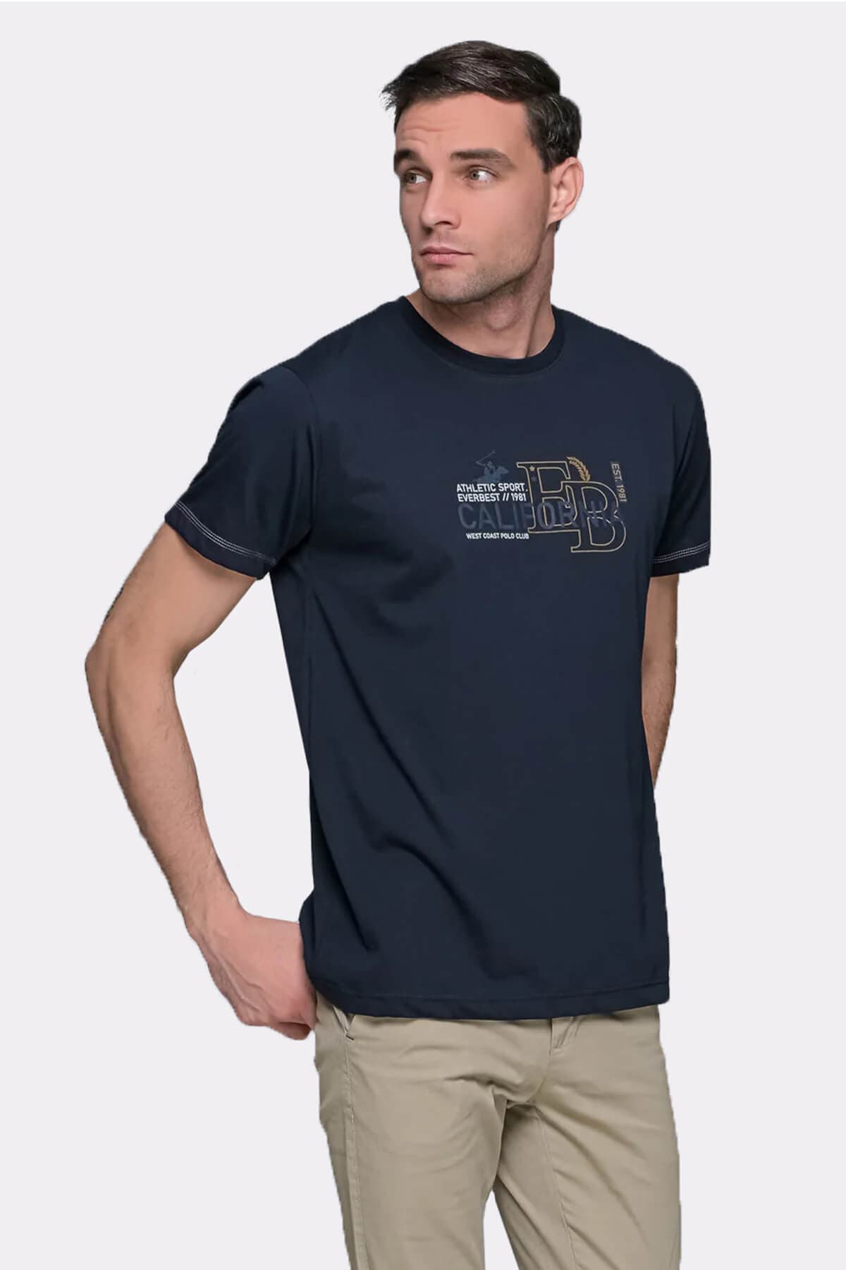 Everbest T-Shirt Με Σχέδιο California - Σκούρο‌‌ μπλε