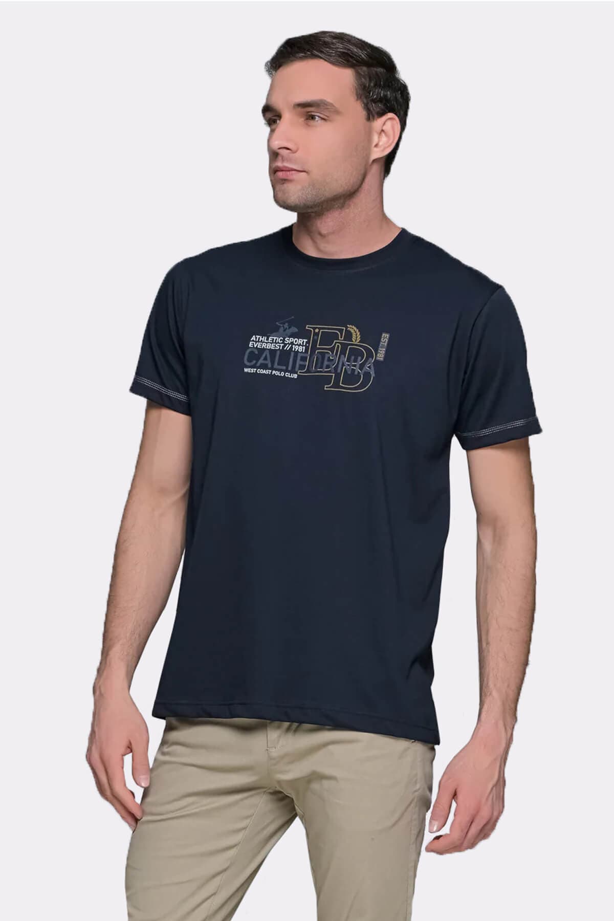Everbest T-Shirt Με Σχέδιο California - Σκούρο‌‌ μπλε