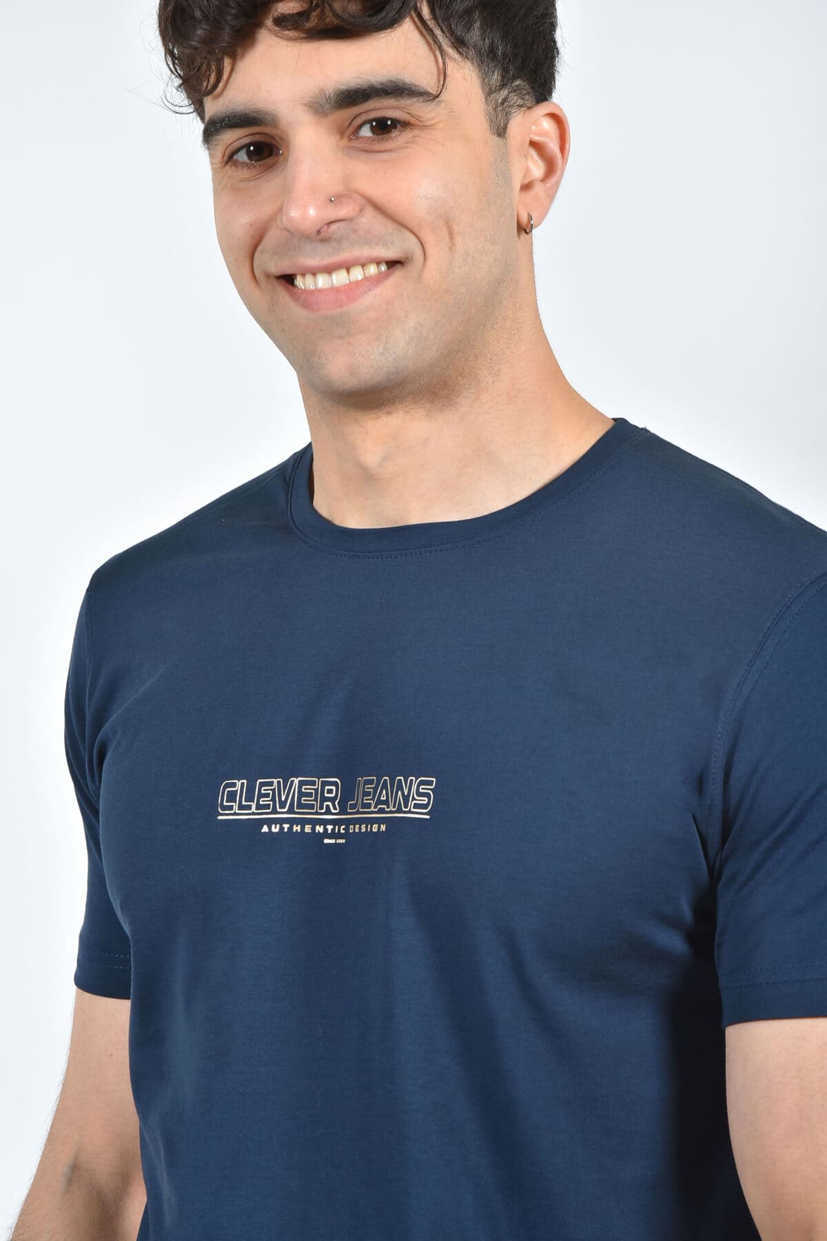 Clever T-shirt Με Logo - Σκούρο‌‌ μπλε - CT24200