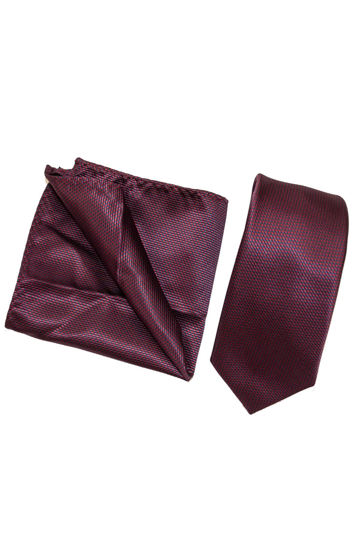 Leonardo Uomo Γραβάτα Με Μαντήλι Μικροσχέδιο