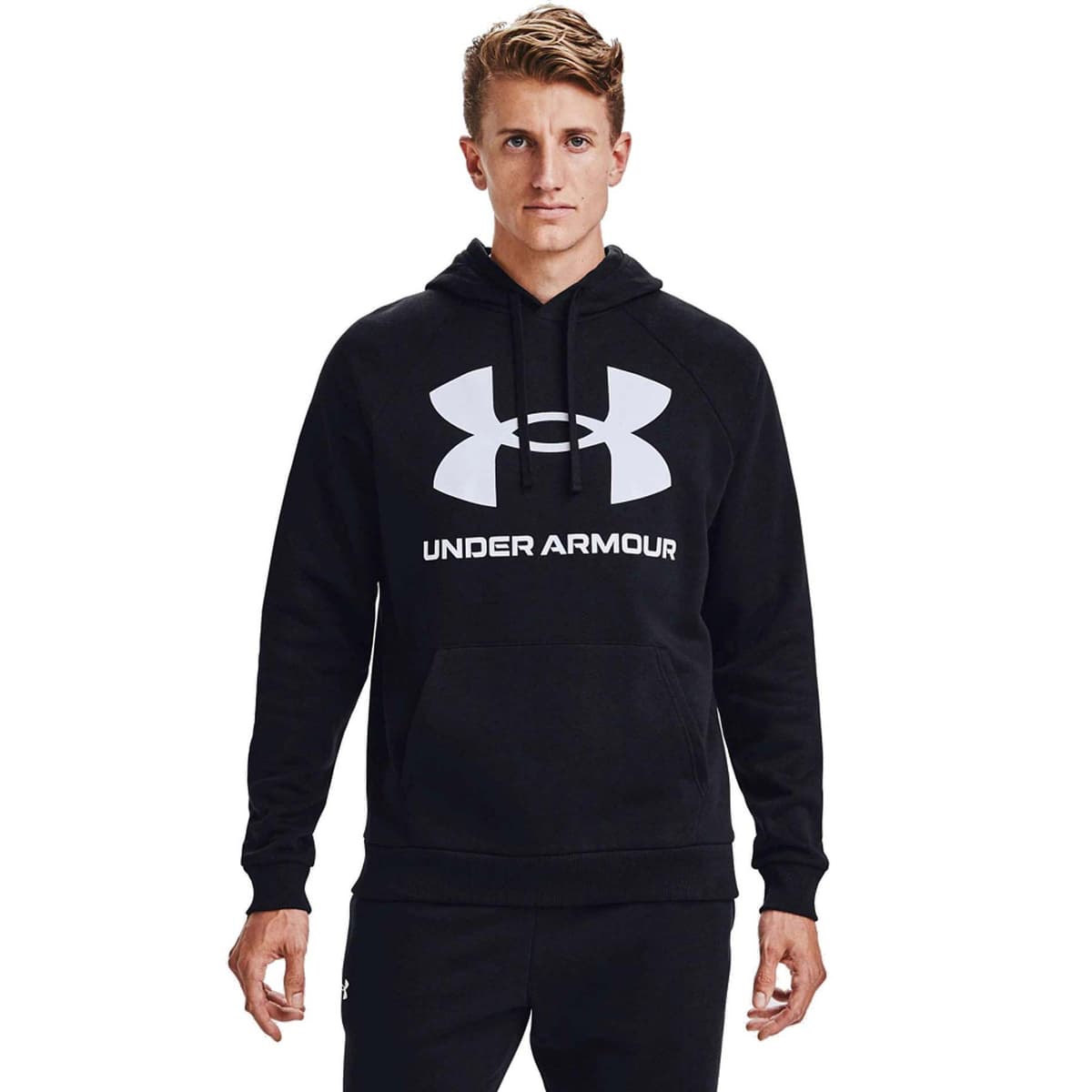 Under Armour Rival Fleece Big Logo Hoodie Γκρι