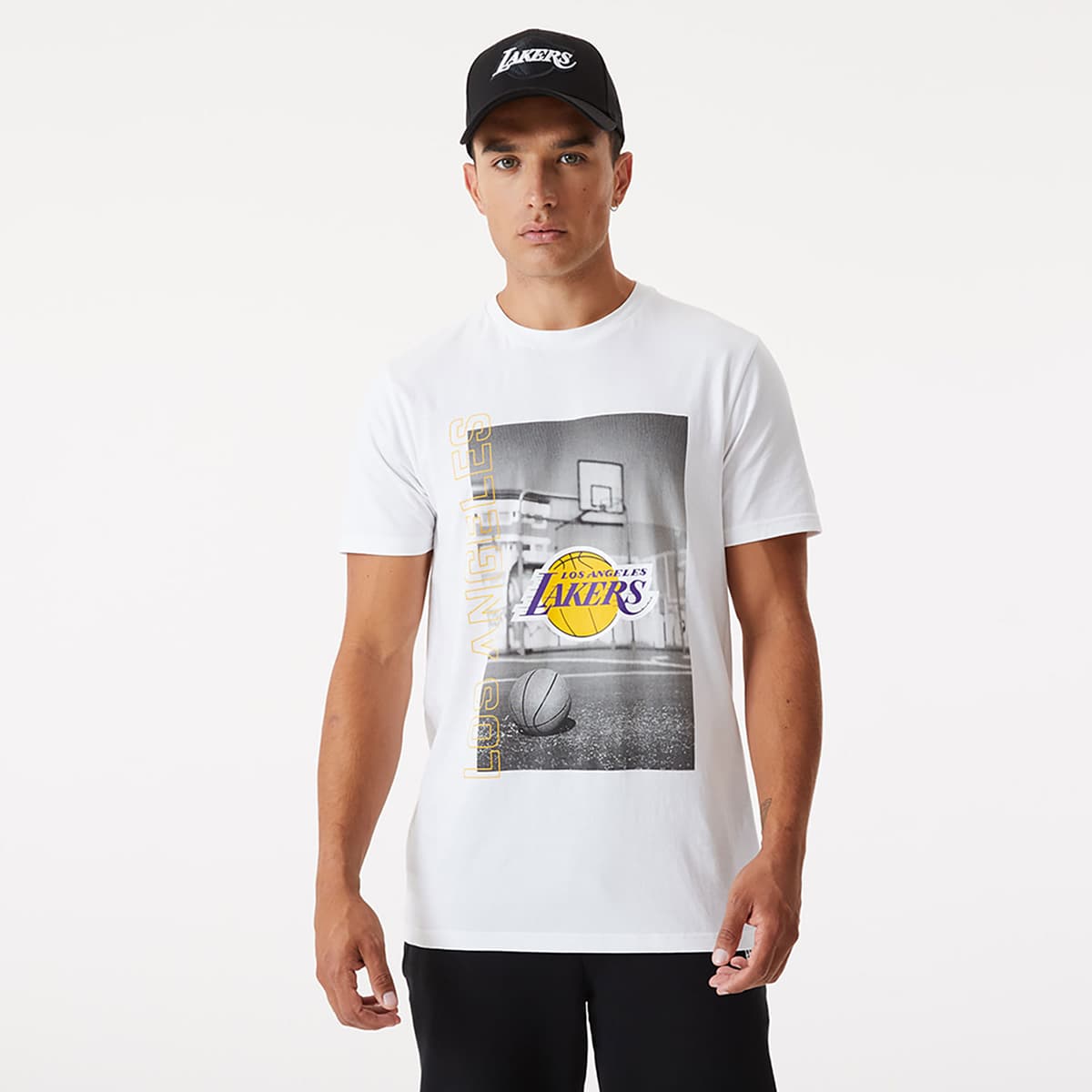 La Lakers Nba Photographic White T-Shirt Ασπρο