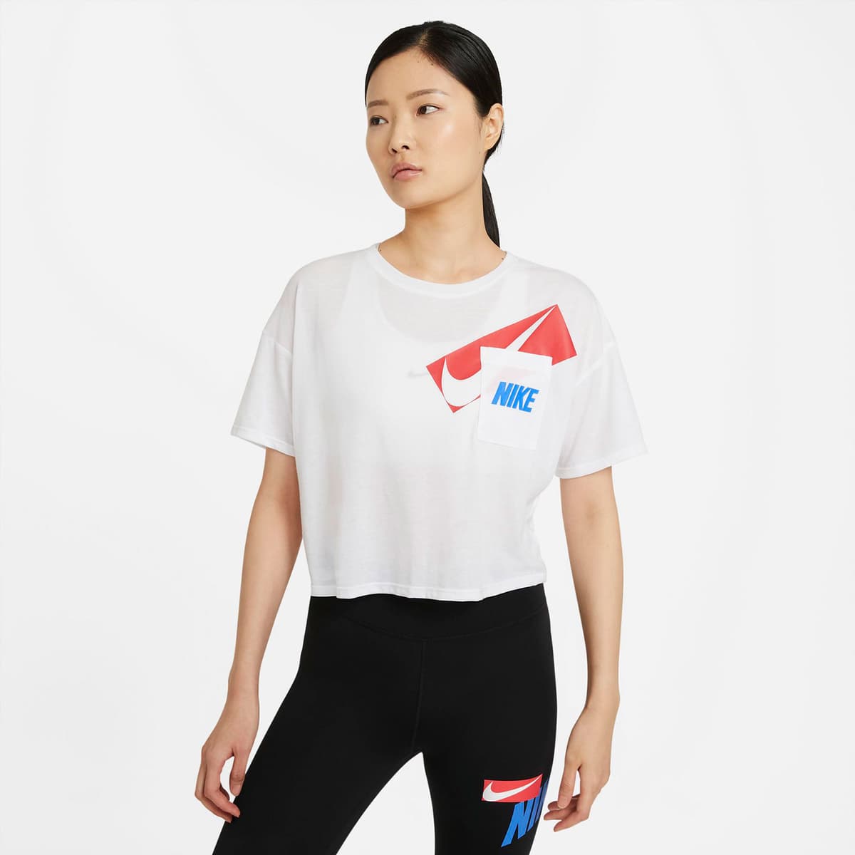 Nike Dri-Fit Graphic Training Crop Top Ασπρο