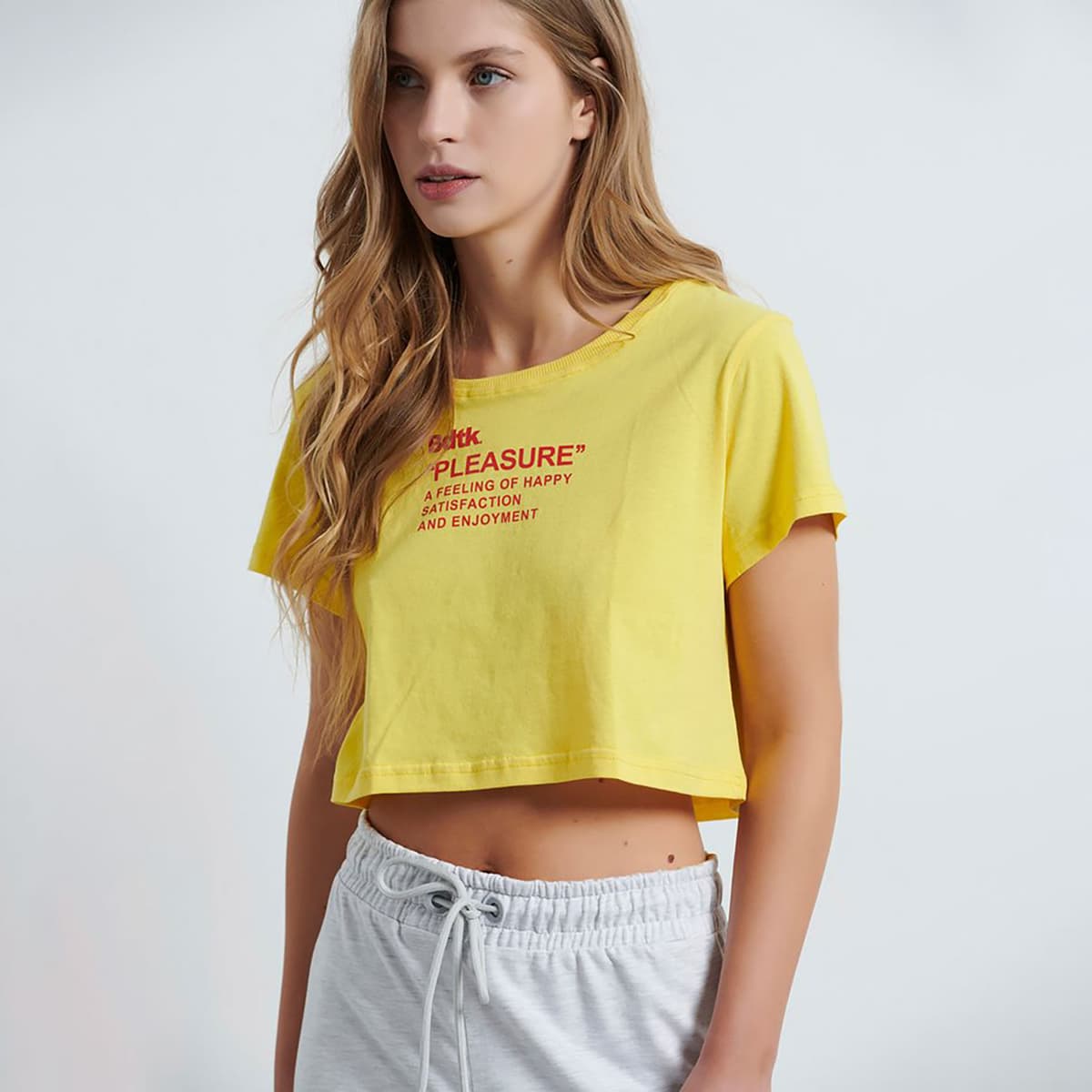 Women's Sports T-Shirts Body Talk Yellow